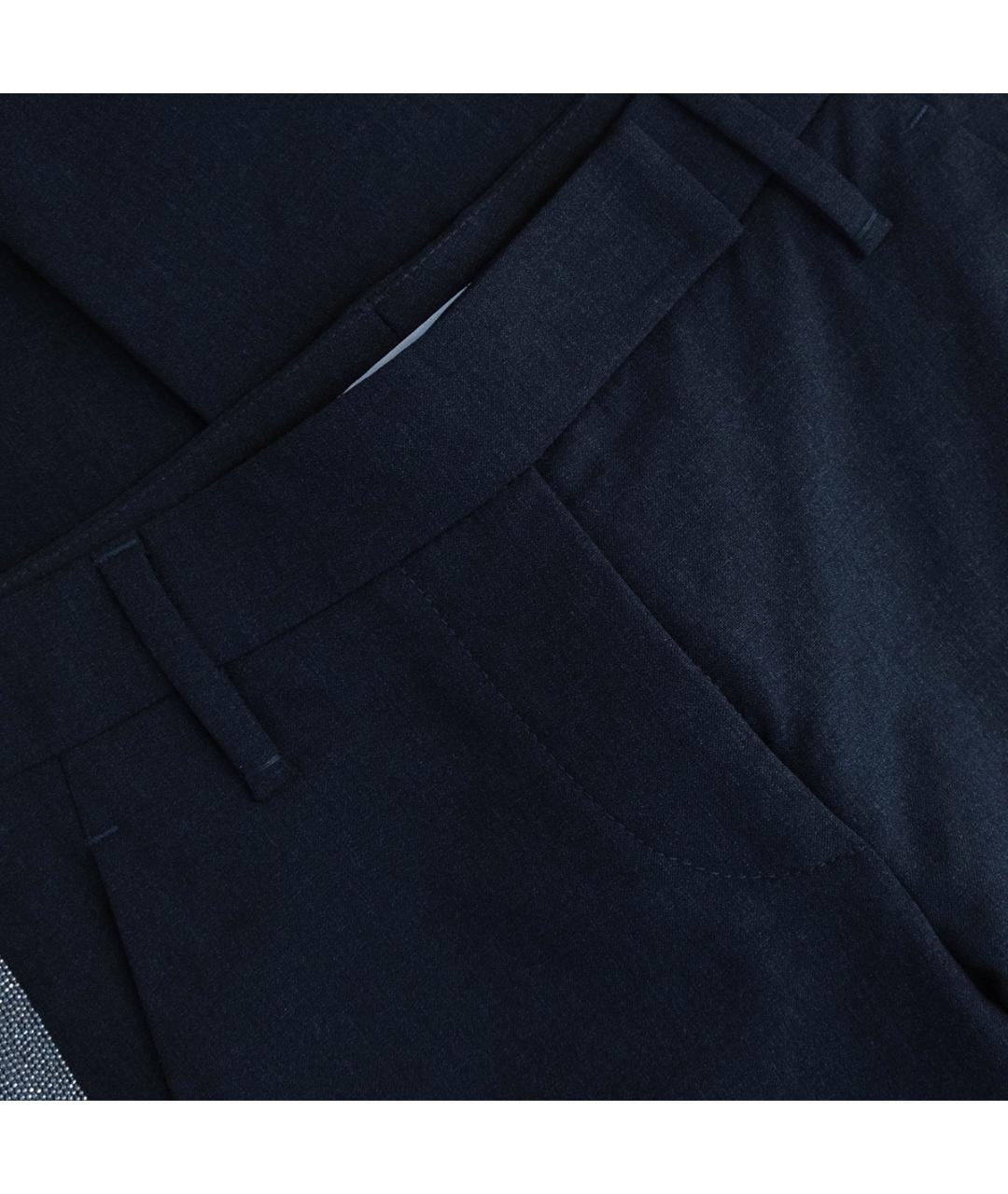 BRUNELLO CUCINELLI Серые шерстяные брюки узкие, фото 3