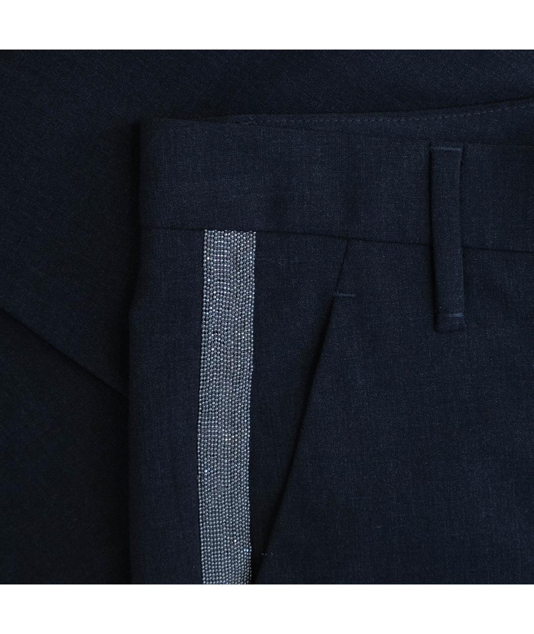 BRUNELLO CUCINELLI Серые шерстяные брюки узкие, фото 5
