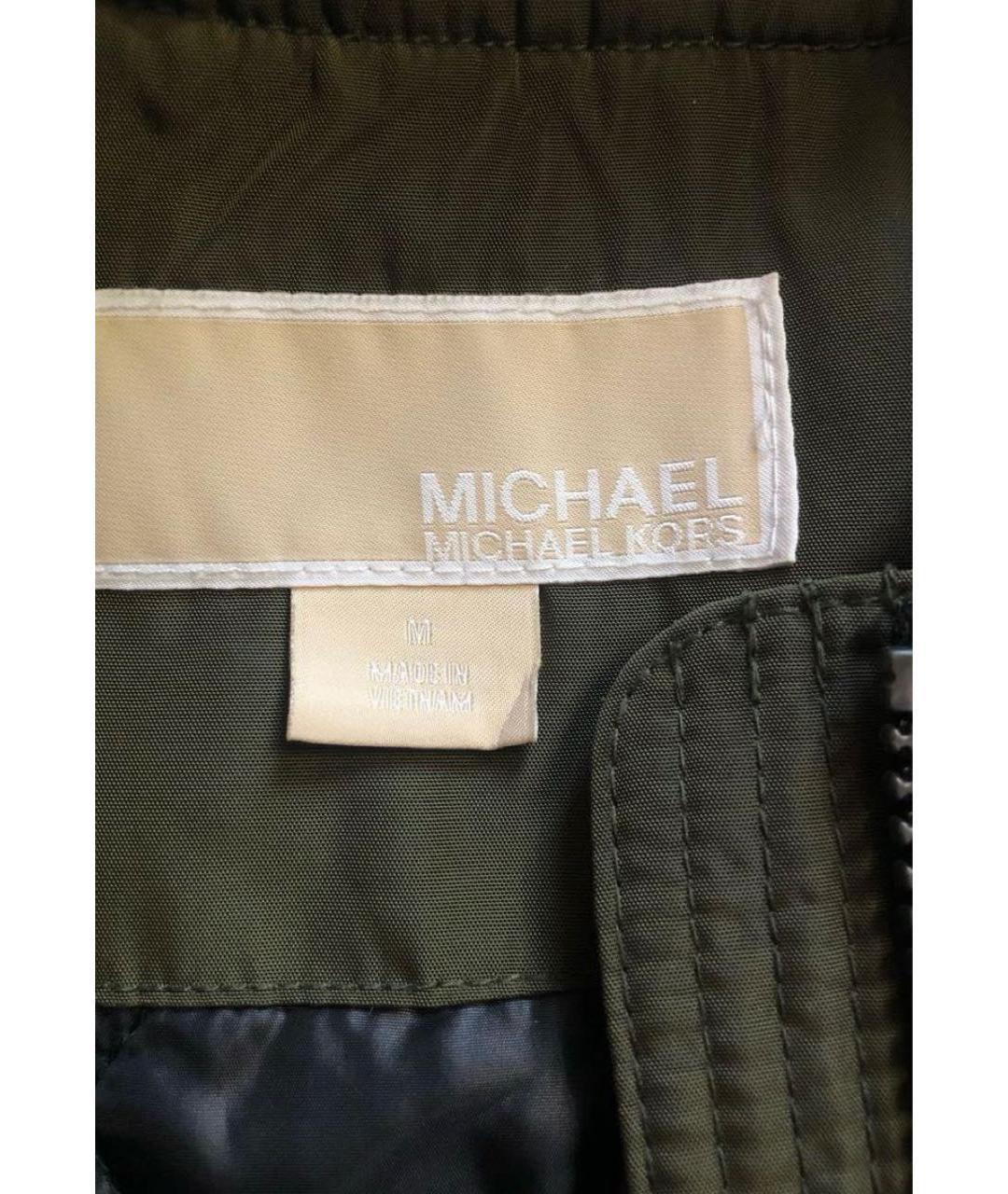 MICHAEL KORS Хаки полиэстеровая куртка, фото 3