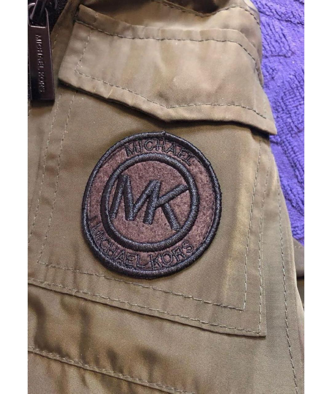MICHAEL KORS Хаки полиэстеровая куртка, фото 4