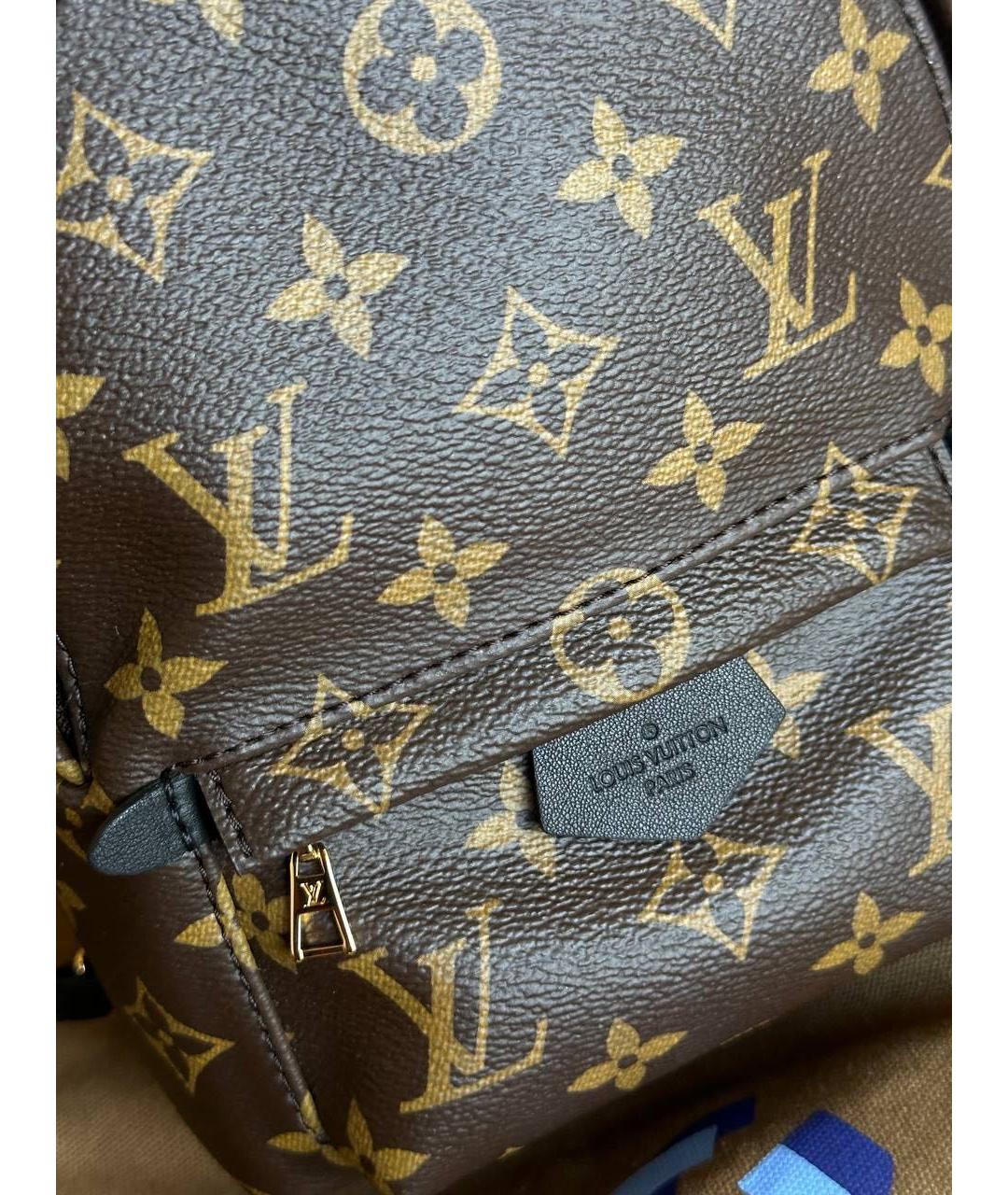 LOUIS VUITTON Коричневый кожаный рюкзак, фото 6