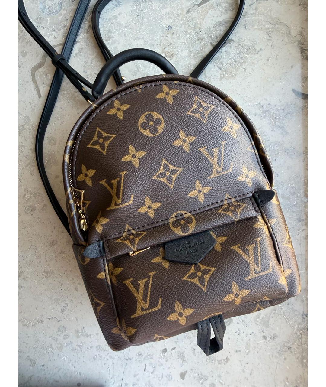 LOUIS VUITTON Коричневый кожаный рюкзак, фото 4