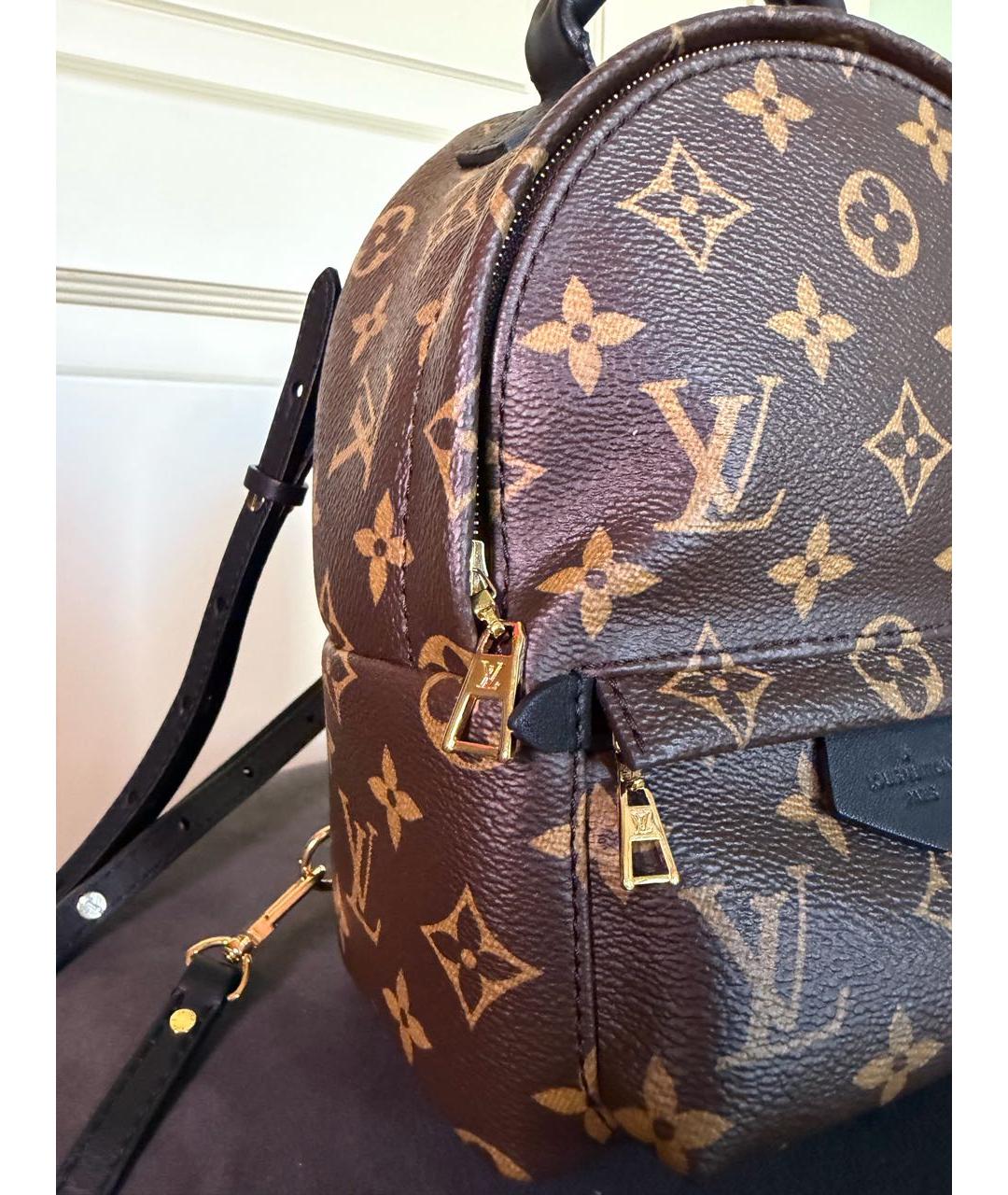 LOUIS VUITTON Коричневый кожаный рюкзак, фото 2