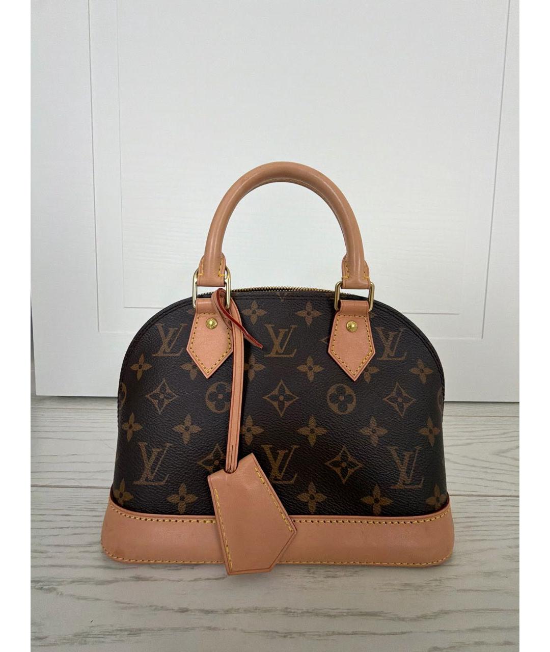 LOUIS VUITTON Коричневая канва сумка с короткими ручками, фото 6