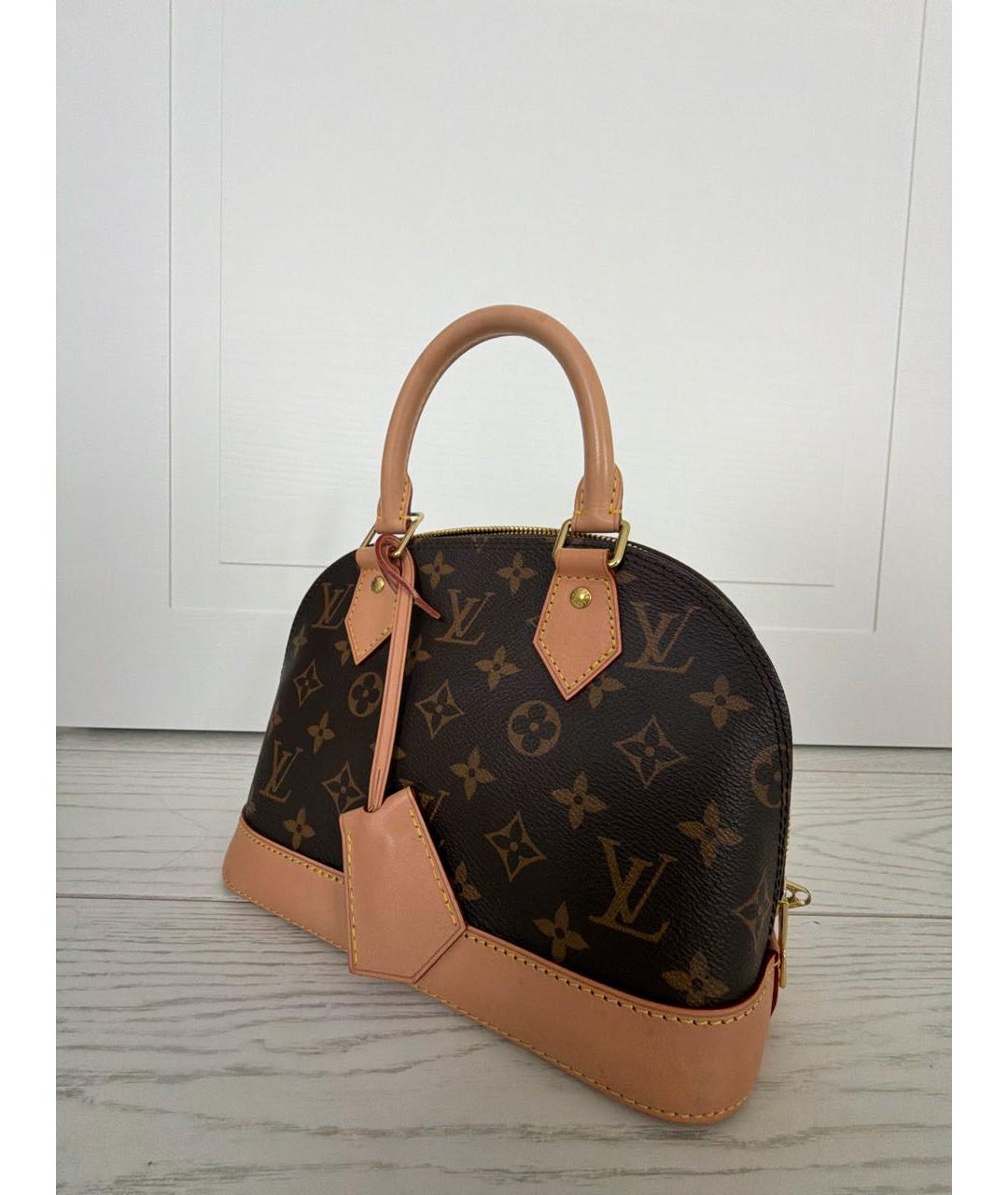 LOUIS VUITTON Коричневая канва сумка с короткими ручками, фото 2