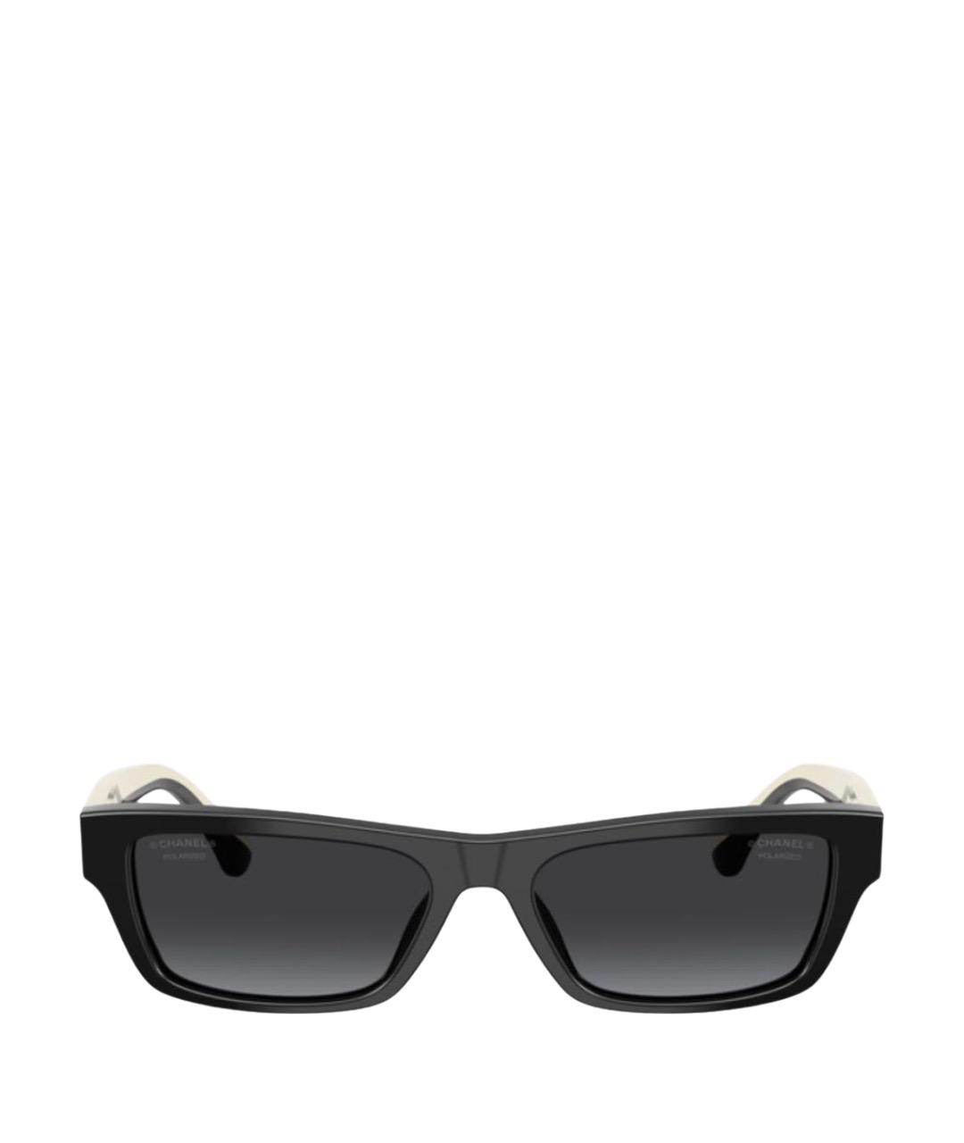 CHANEL Черные пластиковые солнцезащитные очки, фото 1