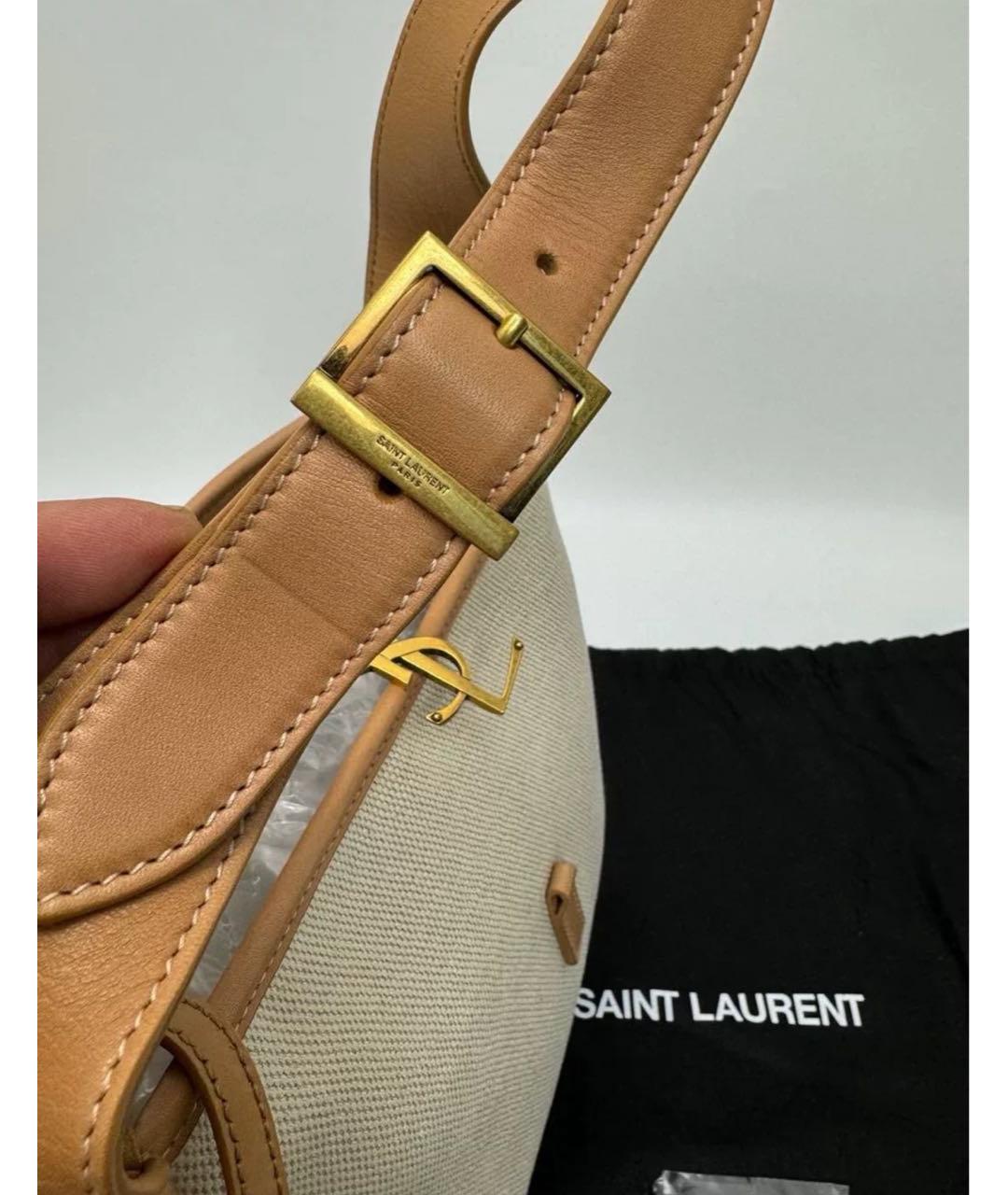 SAINT LAURENT Бежевая сумка через плечо, фото 3