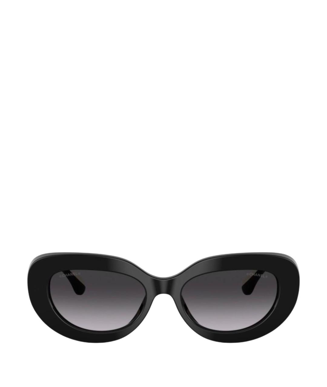 CHANEL Черные пластиковые солнцезащитные очки, фото 1