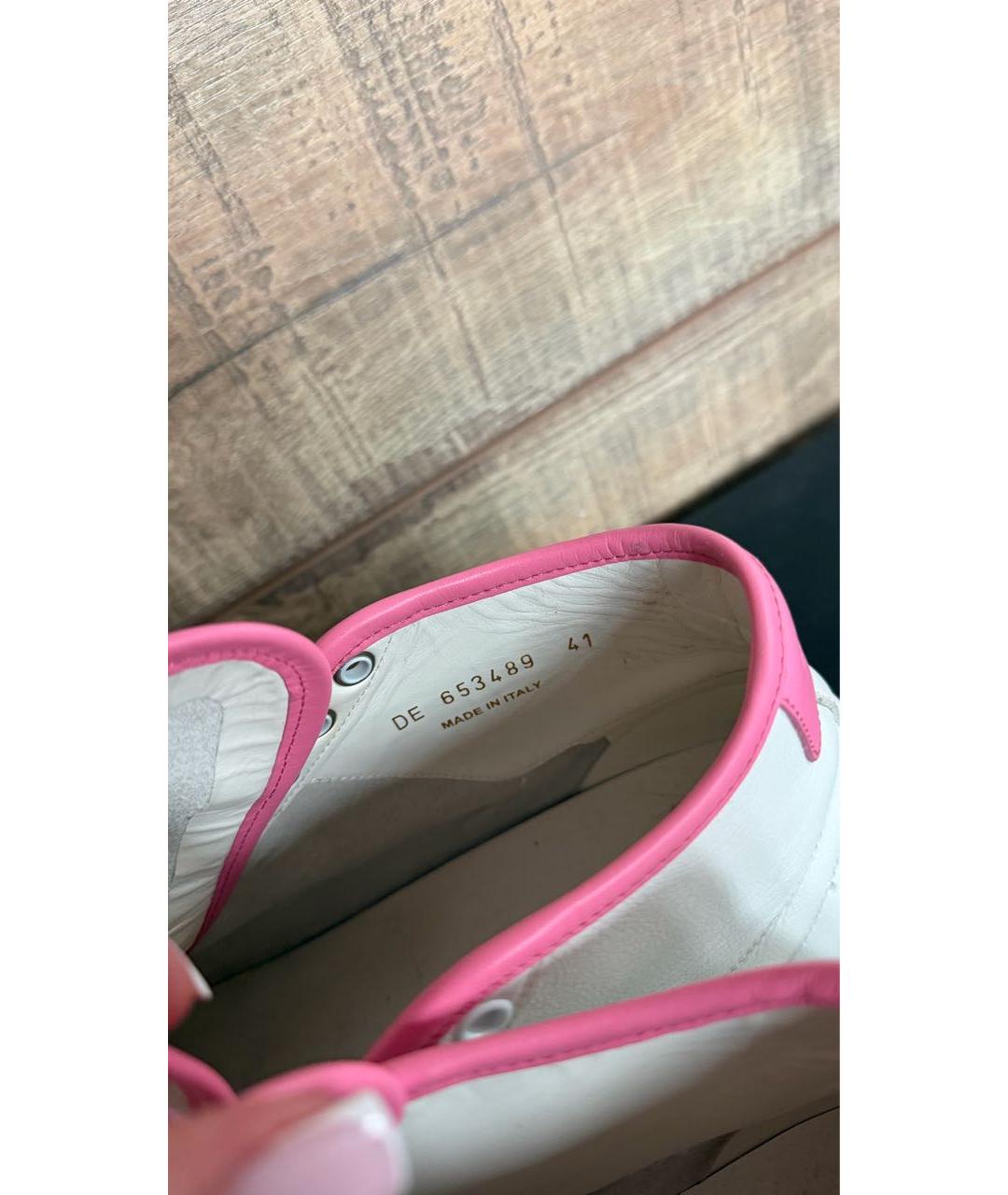 SAINT LAURENT Белые кожаные кеды, фото 5