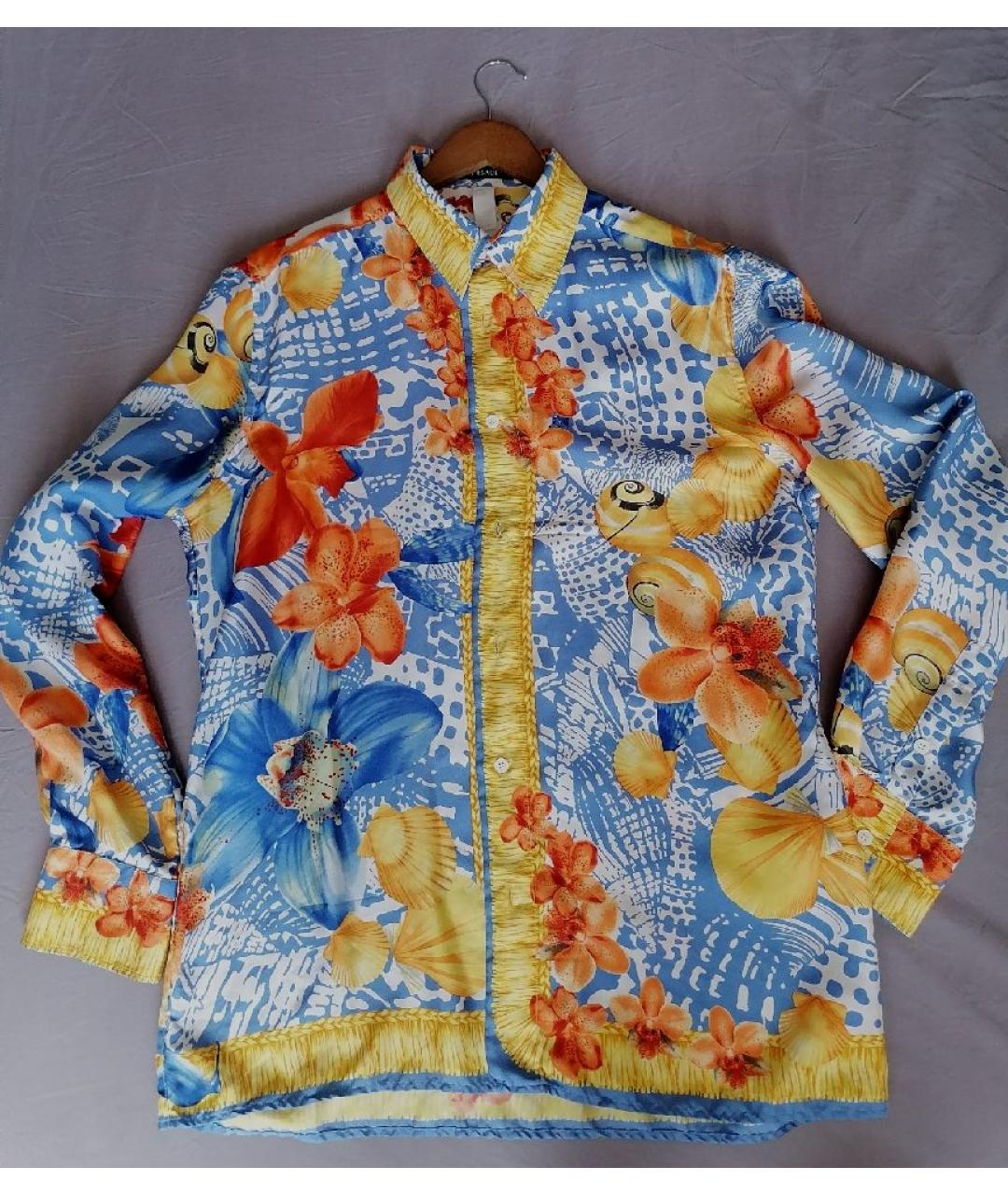 VERSACE Мульти шелковая рубашка, фото 8