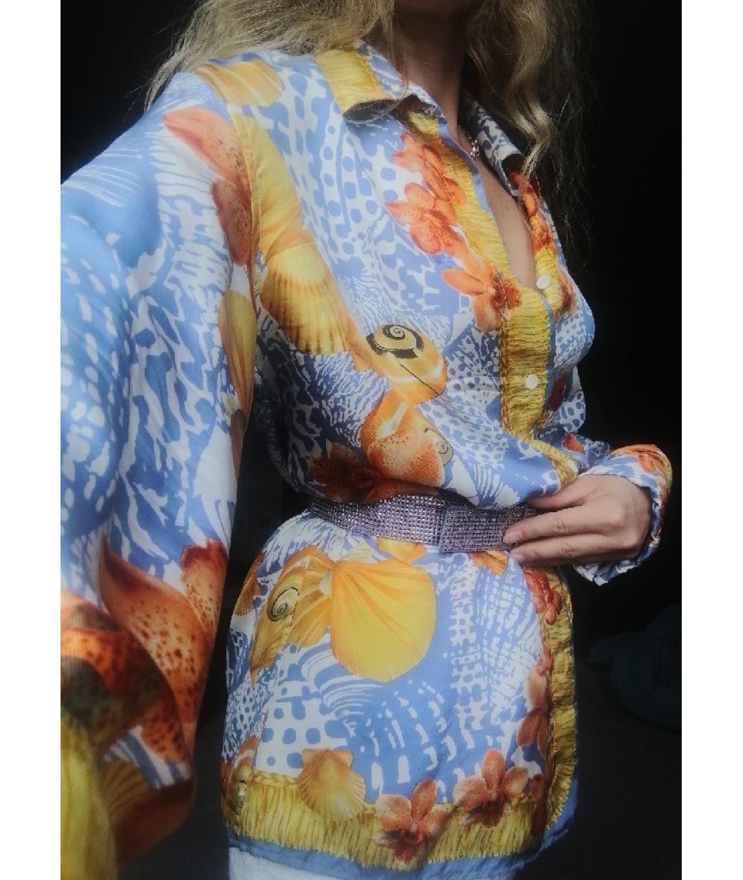 VERSACE Мульти шелковая рубашка, фото 6