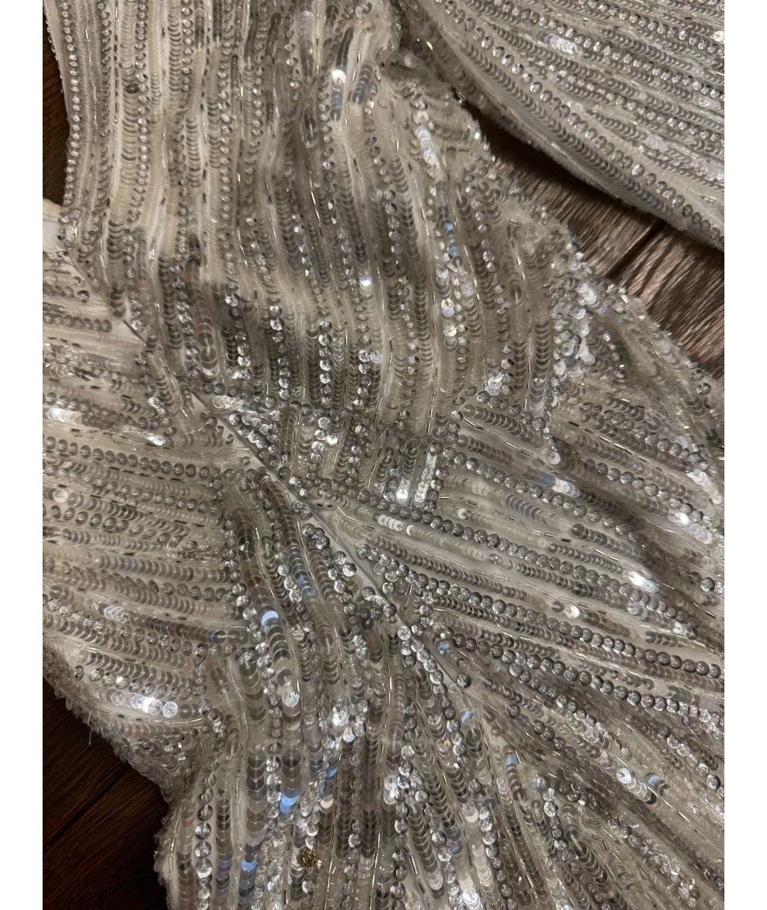 JENNY PACKHAM Серебряное полиэстеровое вечернее платье, фото 4
