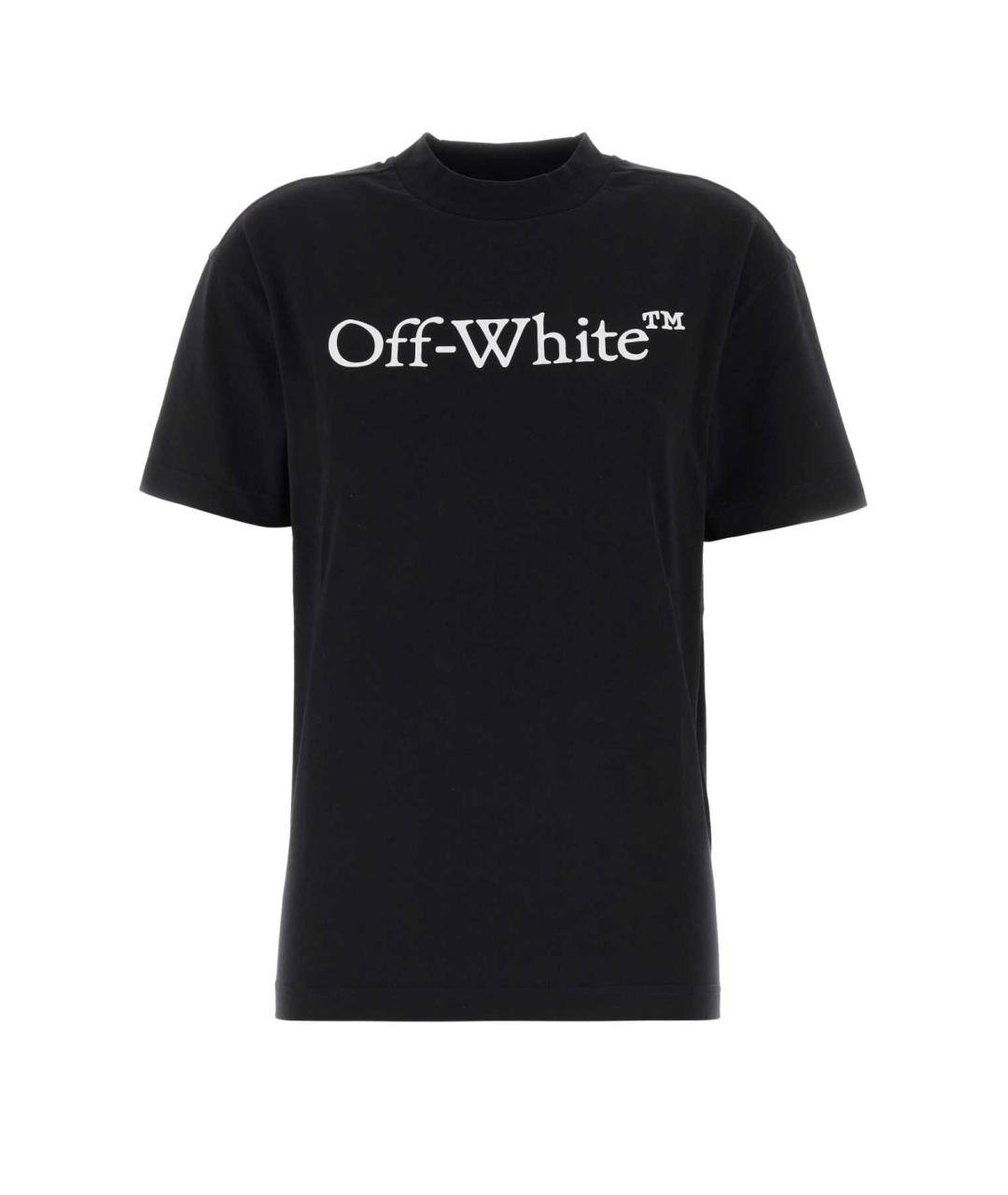 OFF-WHITE Черная хлопковая футболка, фото 1