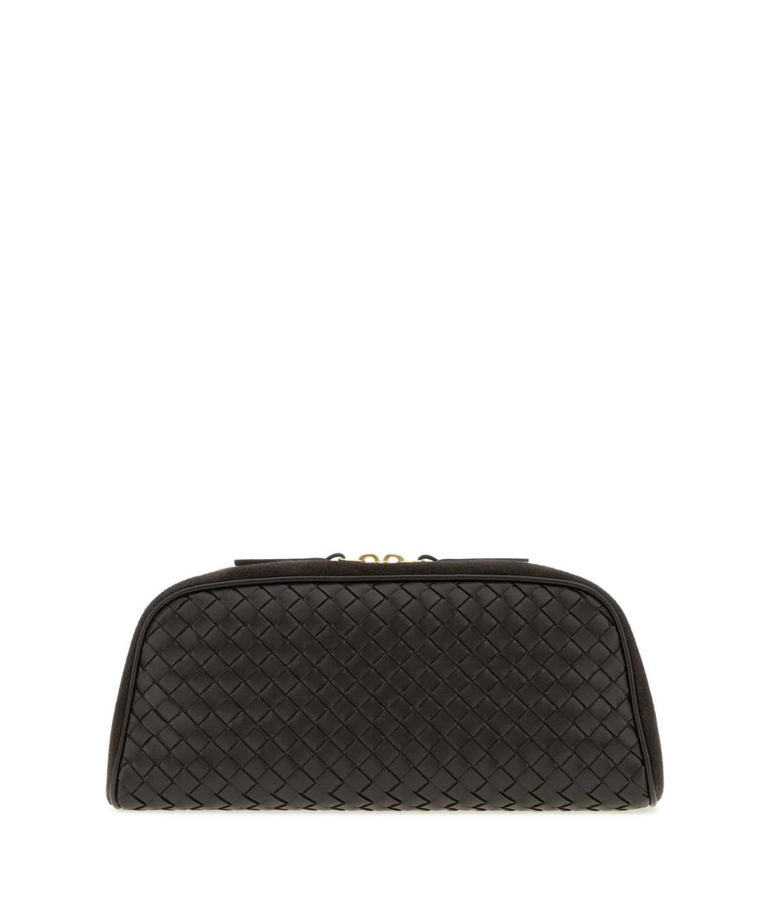 BOTTEGA VENETA Коричневая кожаная косметичка, фото 1
