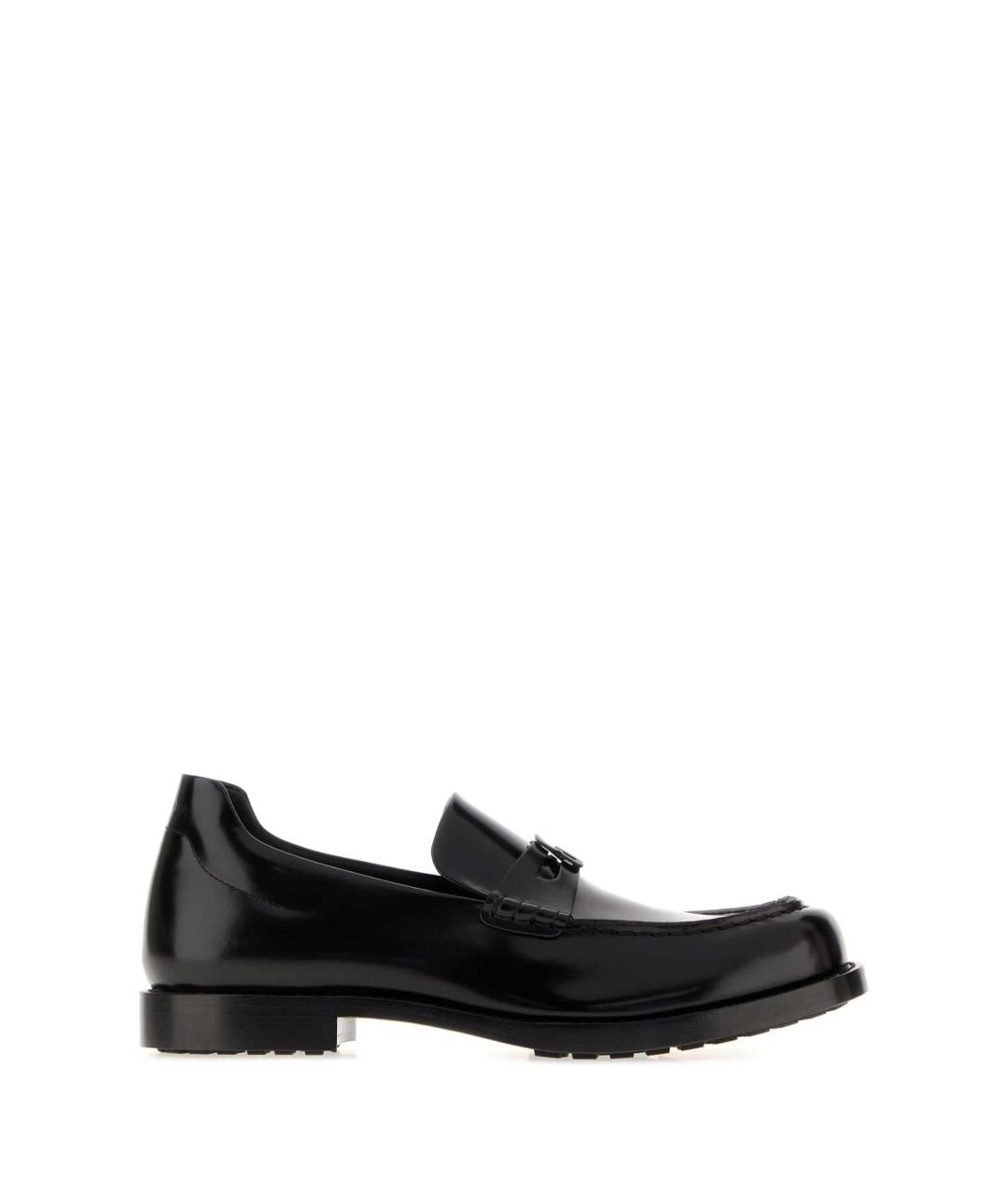 BALENCIAGA Черные кожаные лоферы, фото 1