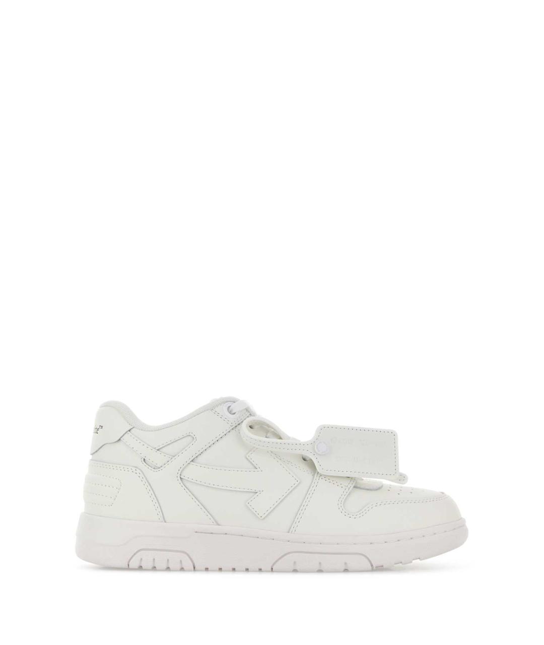 OFF-WHITE Белые кожаные кроссовки, фото 1