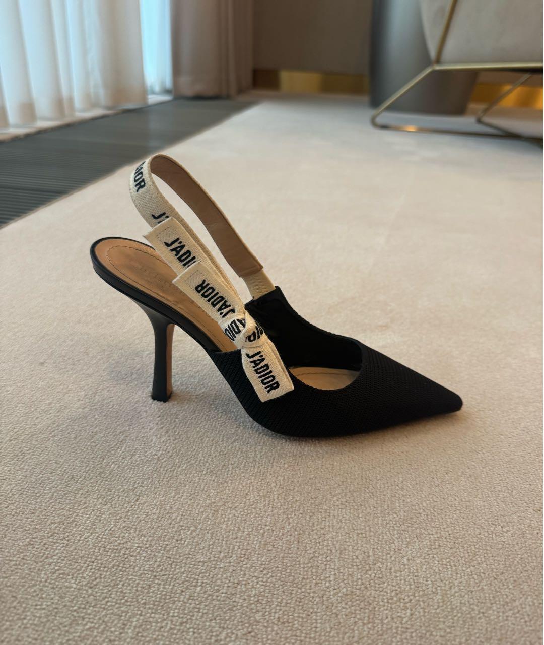 CHRISTIAN DIOR Черные текстильные туфли, фото 7
