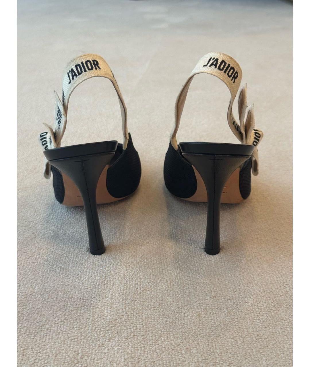 CHRISTIAN DIOR Черные текстильные туфли, фото 4