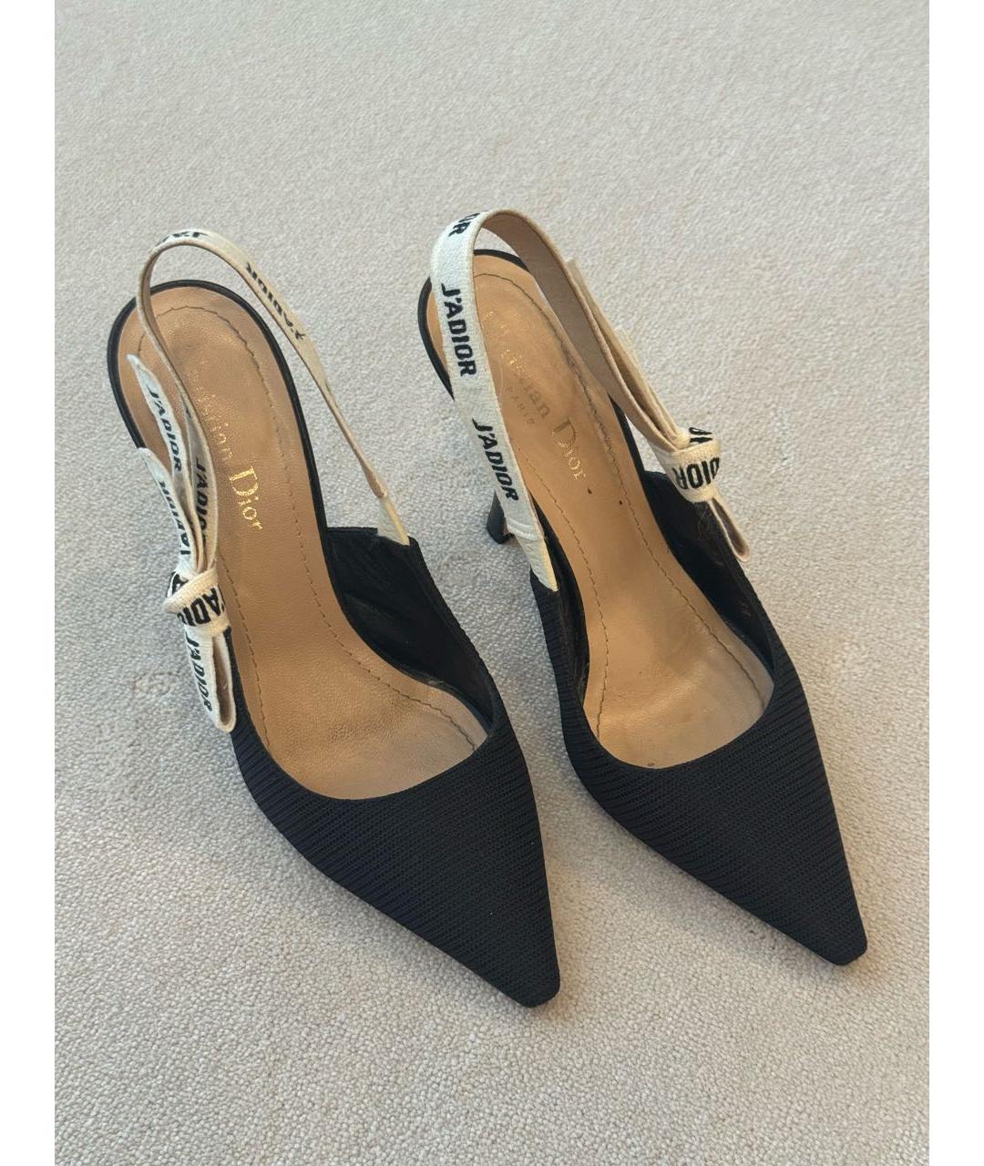 CHRISTIAN DIOR Черные текстильные туфли, фото 5