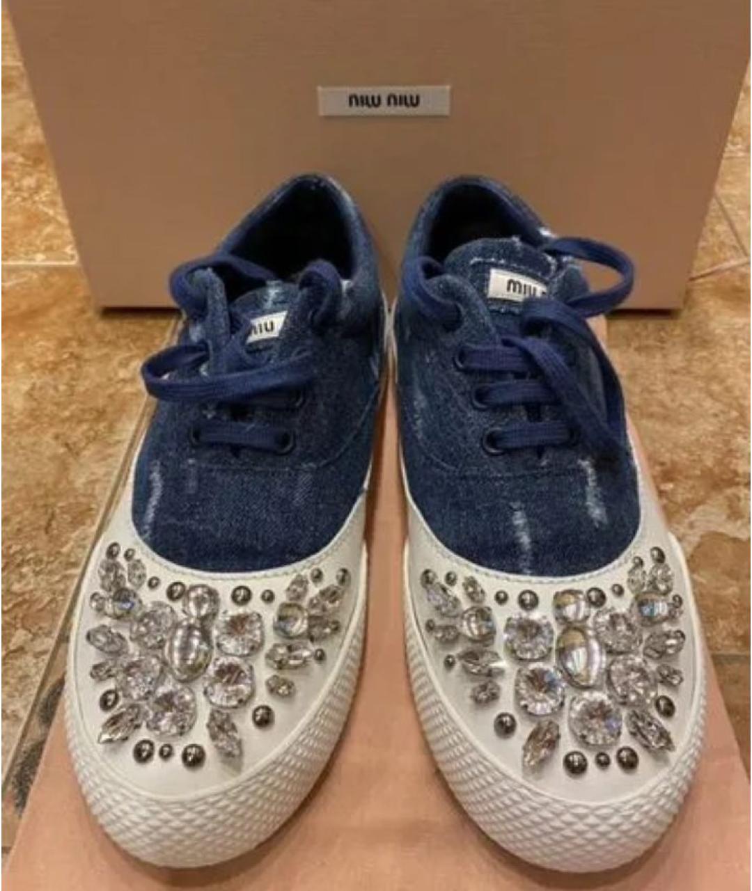MIU MIU Синие кеды, фото 5