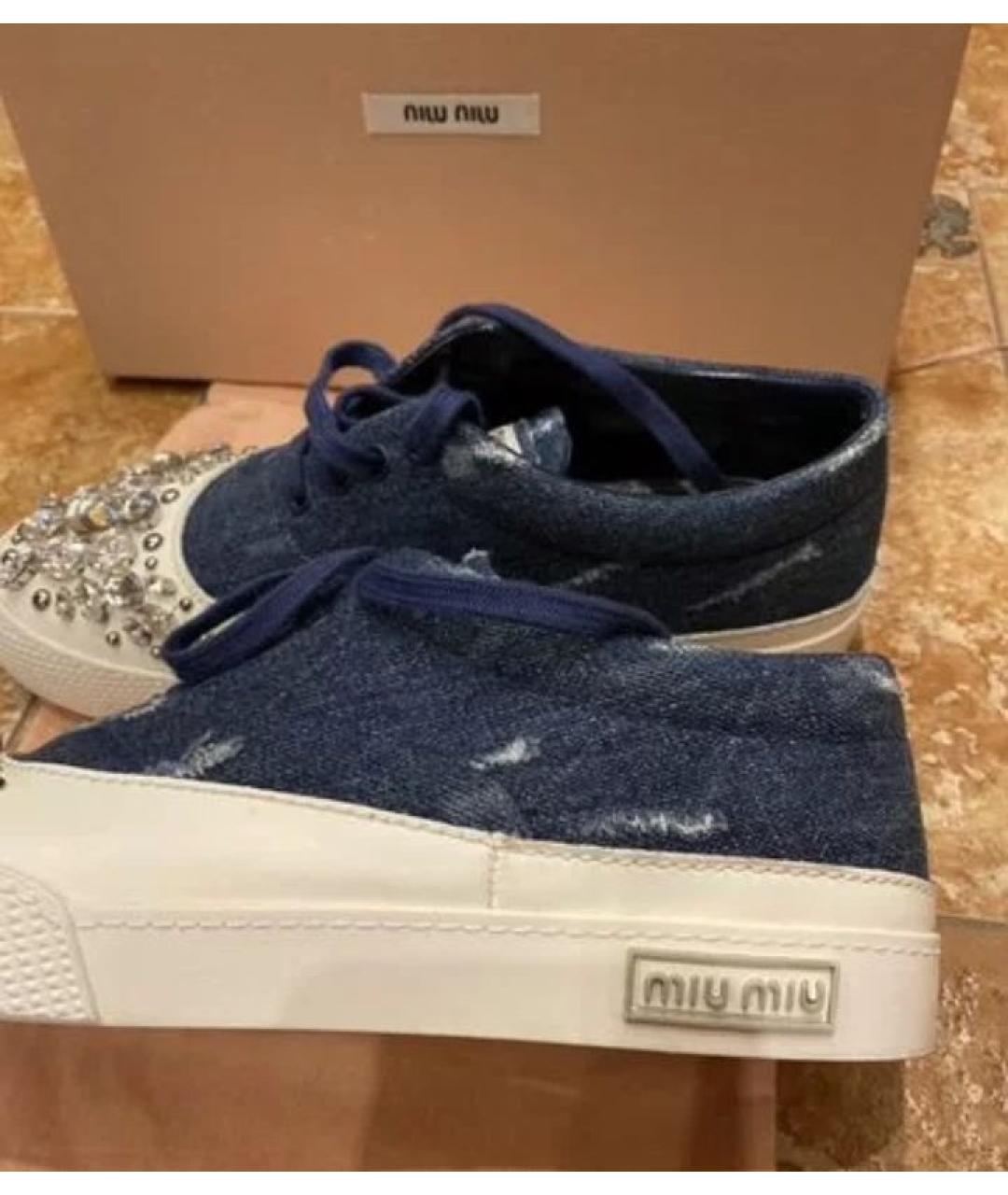 MIU MIU Синие кеды, фото 6