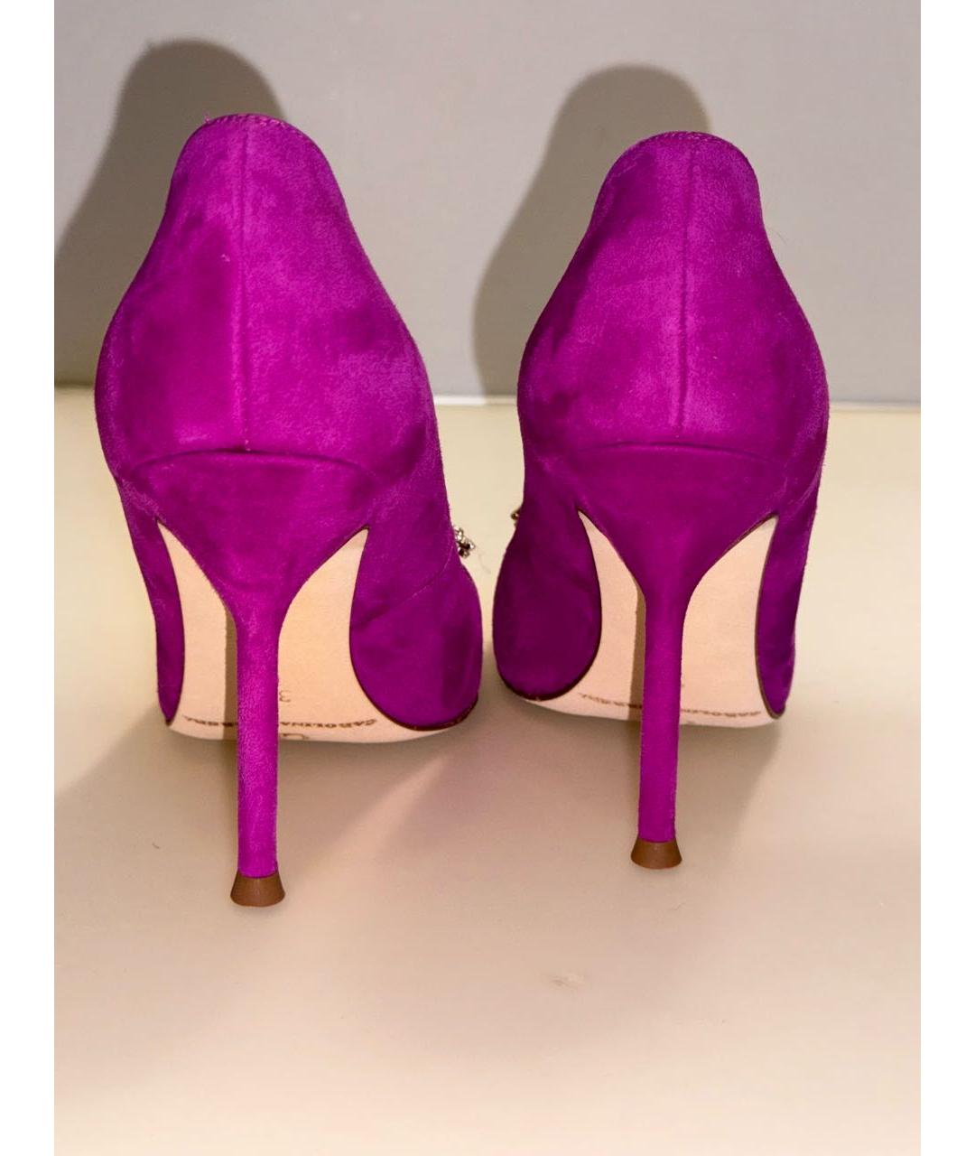 CAROLINA HERRERA Фиолетовые замшевые туфли, фото 4
