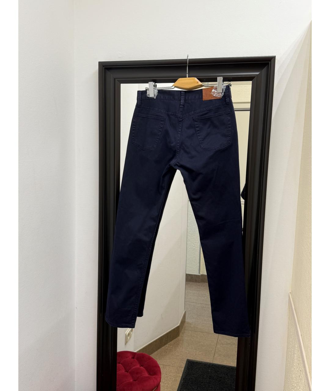 POLO RALPH LAUREN Синие хлопко-эластановые прямые джинсы, фото 2