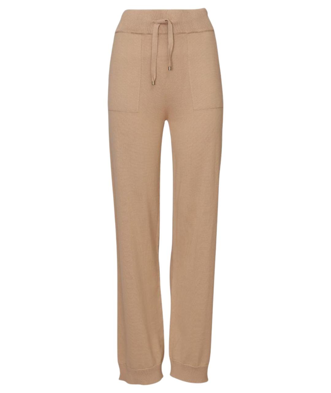 LORENA ANTONIAZZI Бежевые хлопковые прямые брюки, фото 1