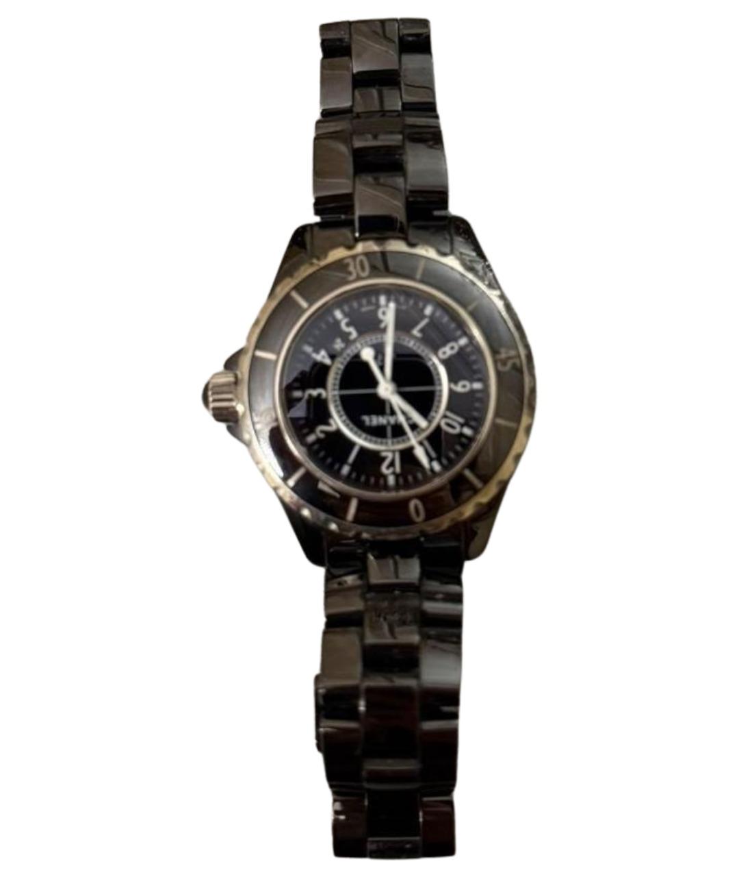 CHANEL Черные часы, фото 1