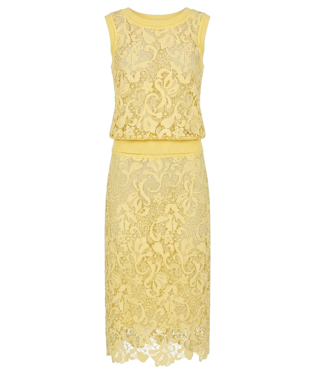 ERMANNO SCERVINO Желтый хлопковый костюм с юбками, фото 1