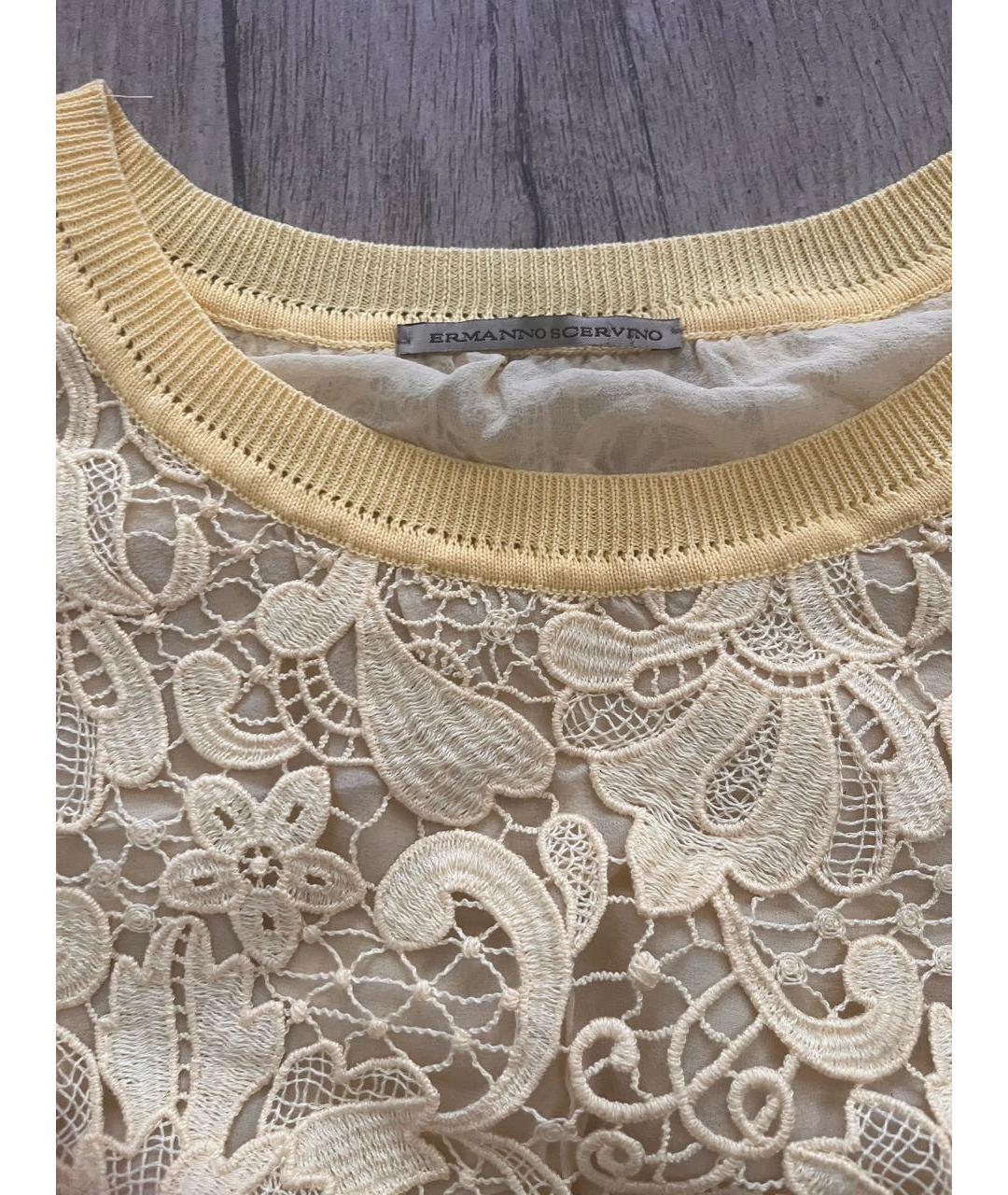 ERMANNO SCERVINO Желтый хлопковый костюм с юбками, фото 3