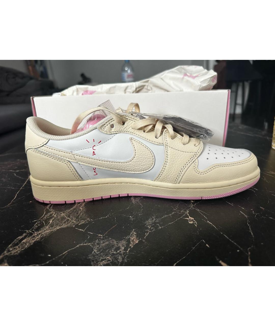 CACTUS JACK BY TRAVIS SCOTT Розовые кожаные низкие кроссовки / кеды, фото 5