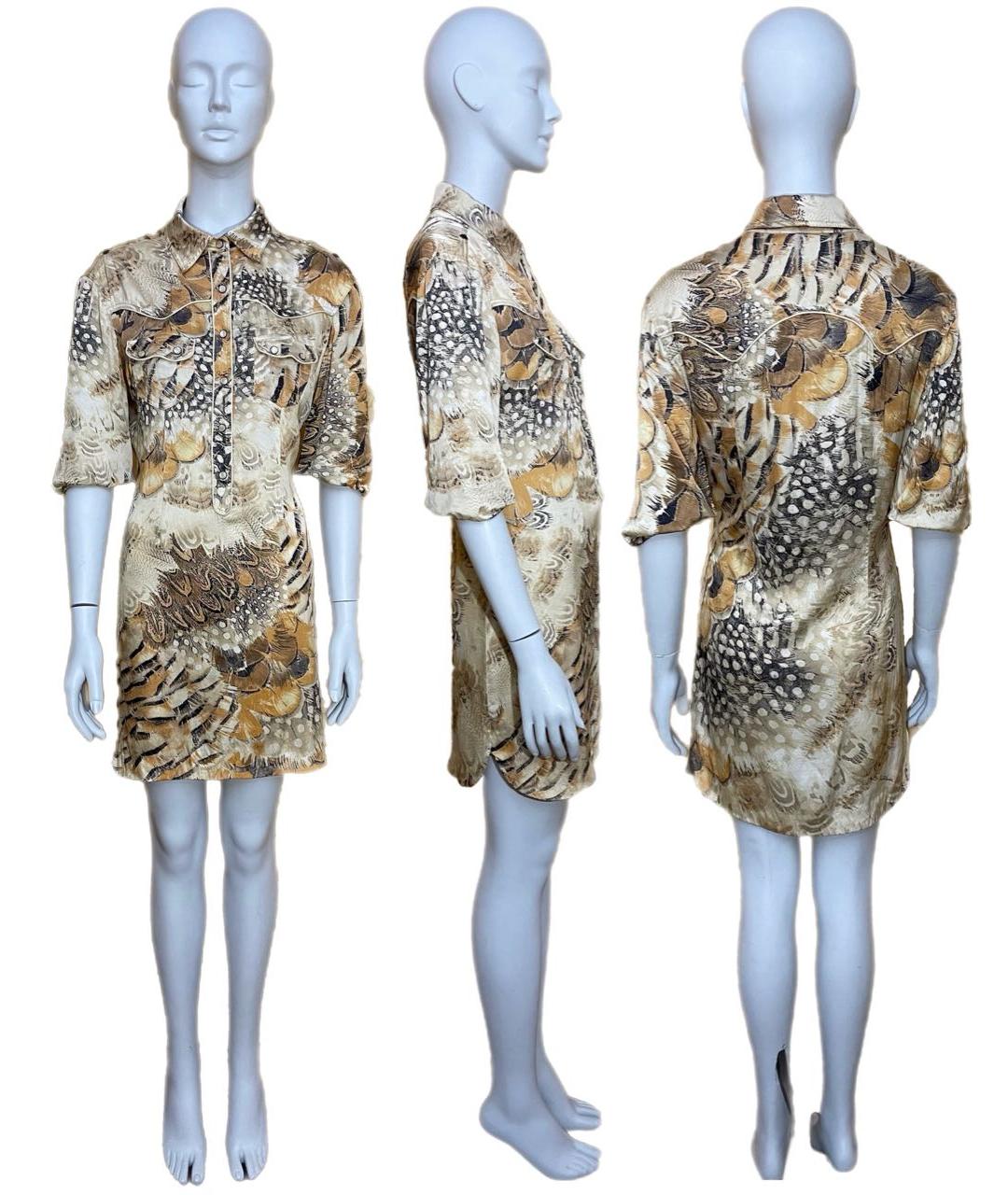 ROBERTO CAVALLI Мульти шелковое коктейльное платье, фото 9