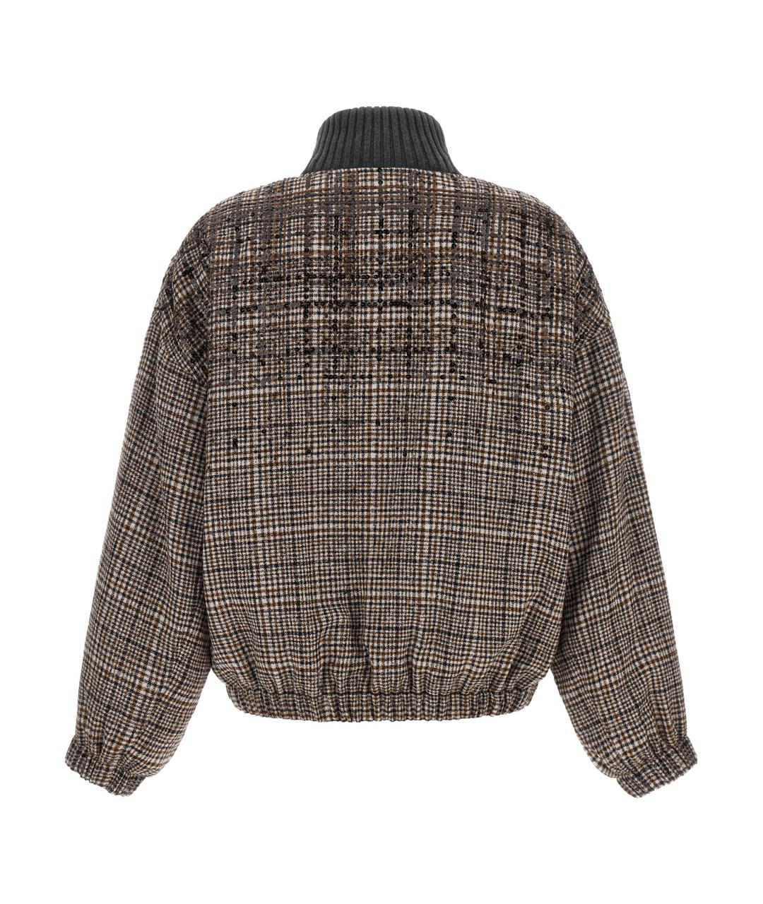 BRUNELLO CUCINELLI Коричневая шерстяная куртка, фото 2