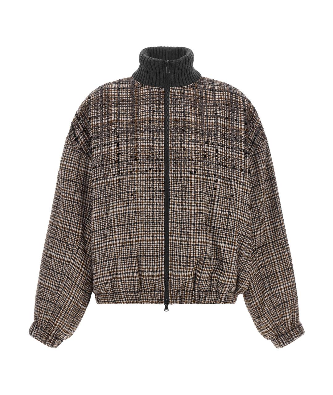 BRUNELLO CUCINELLI Коричневая шерстяная куртка, фото 1