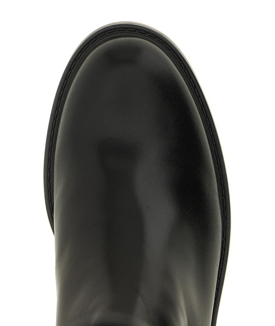 STUART WEITZMAN Черные кожаные ботфорты, фото 4