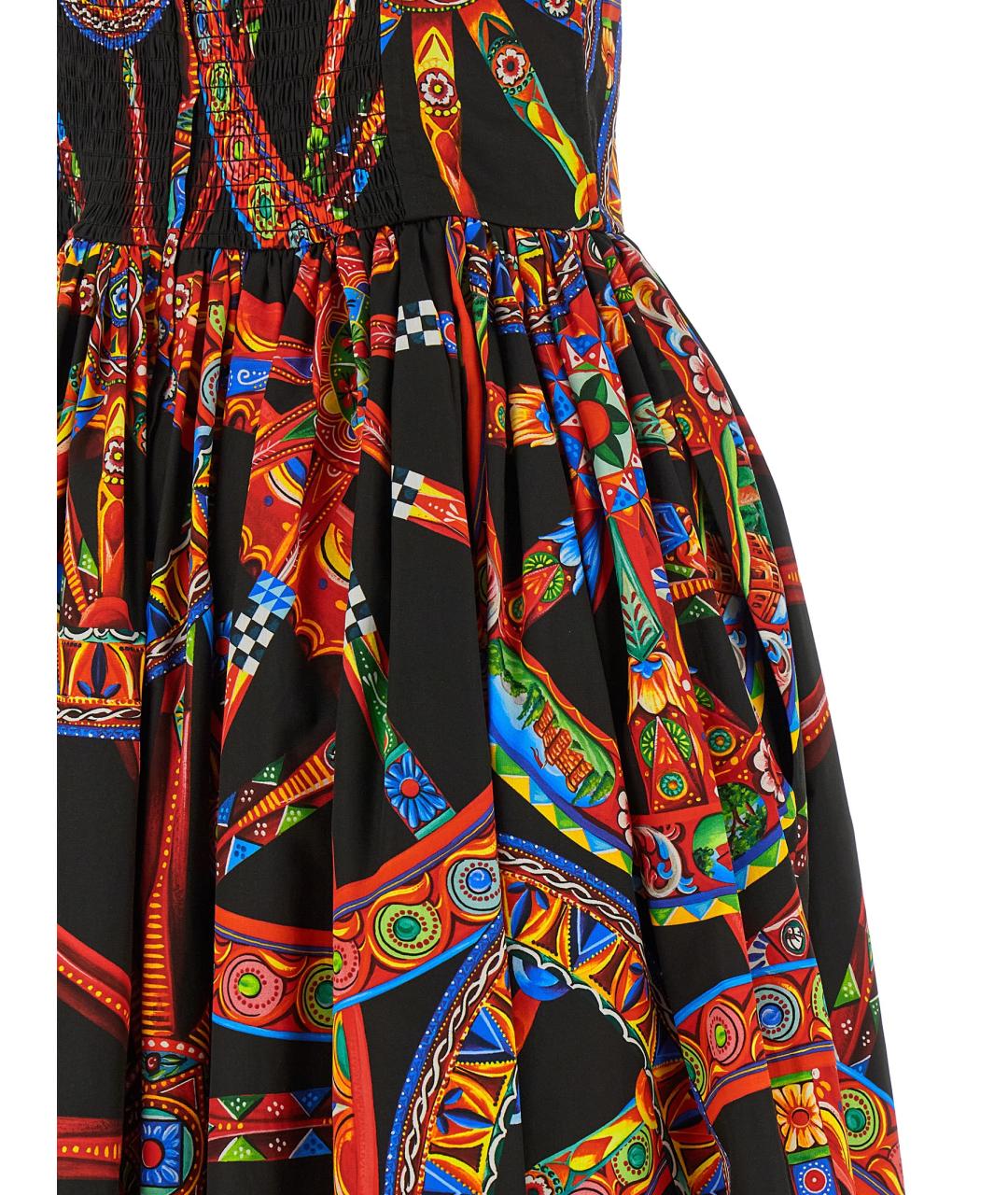 DOLCE&GABBANA Мульти хлопковое платье, фото 4