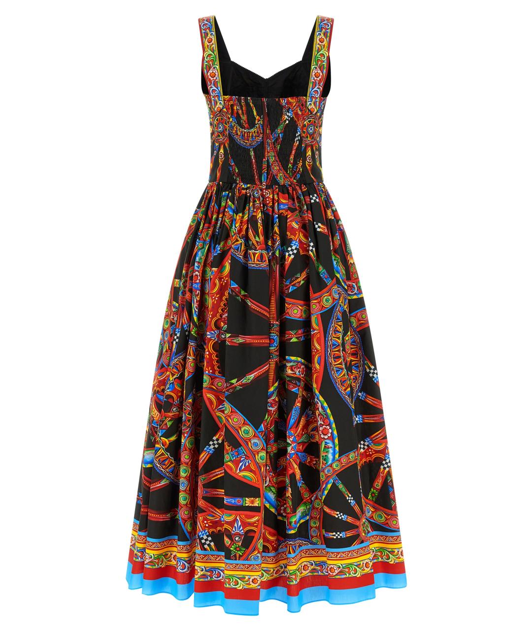 DOLCE&GABBANA Мульти хлопковое платье, фото 2