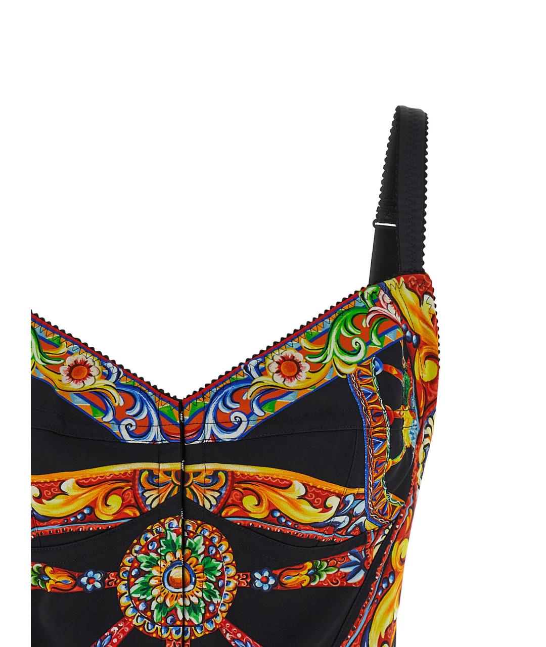 DOLCE&GABBANA Мульти шелковая майка, фото 3