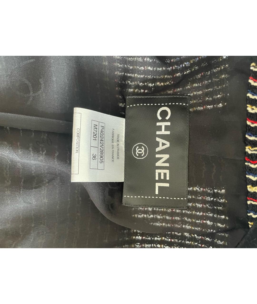 CHANEL Темно-синий твидовый костюм с юбками, фото 6