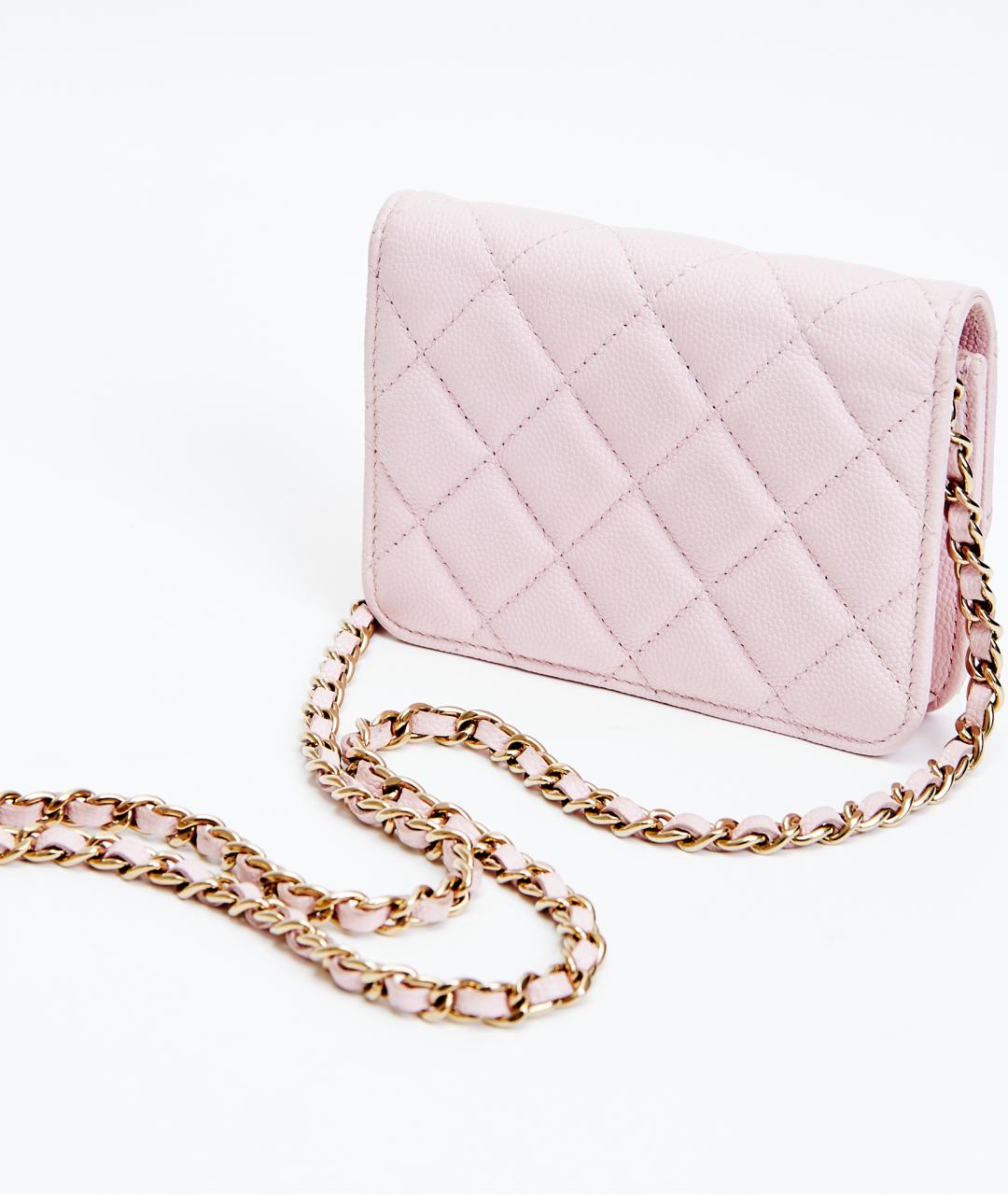 CHANEL Розовая кожаная сумка через плечо, фото 4