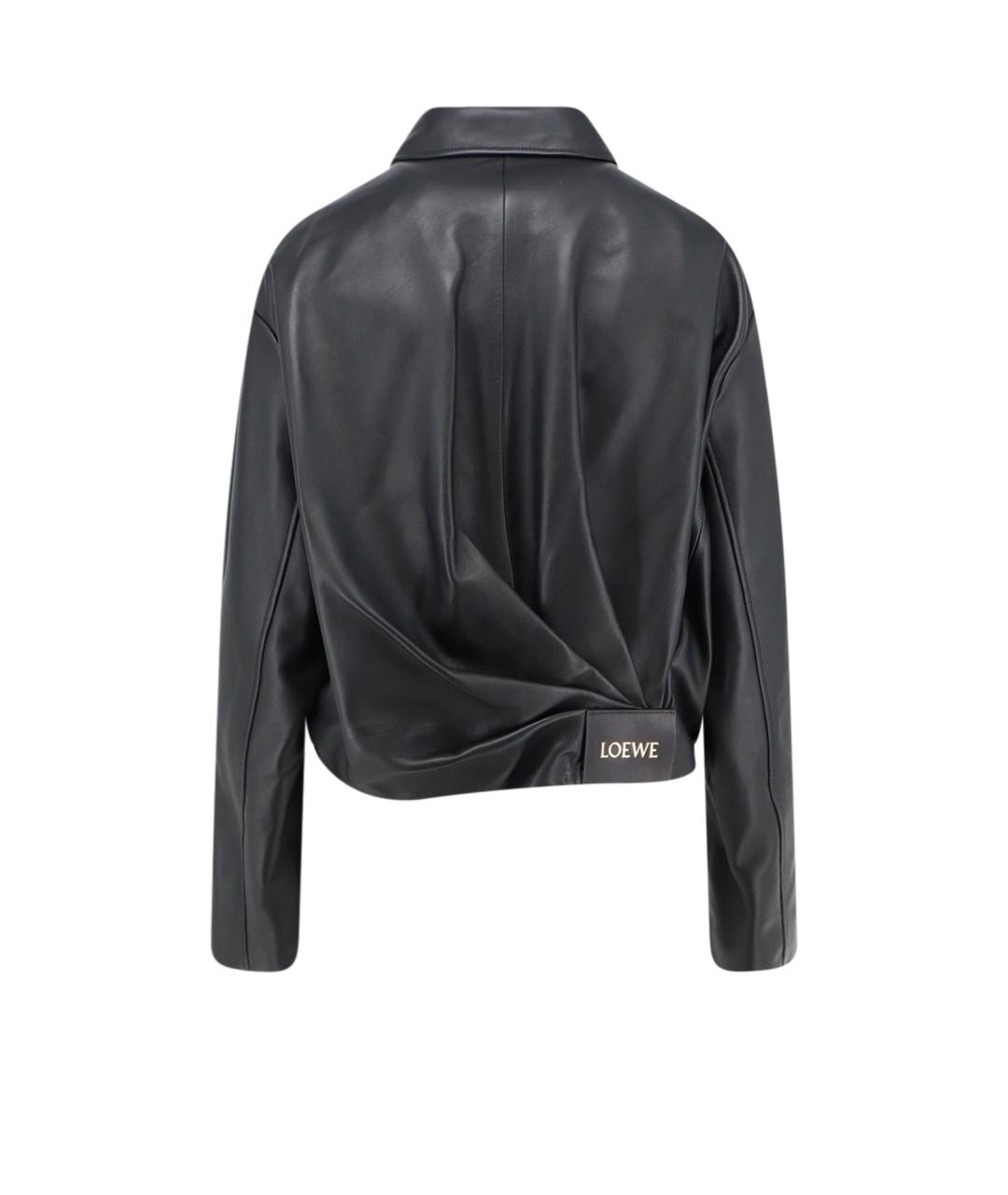 LOEWE Черная кожаная куртка, фото 2