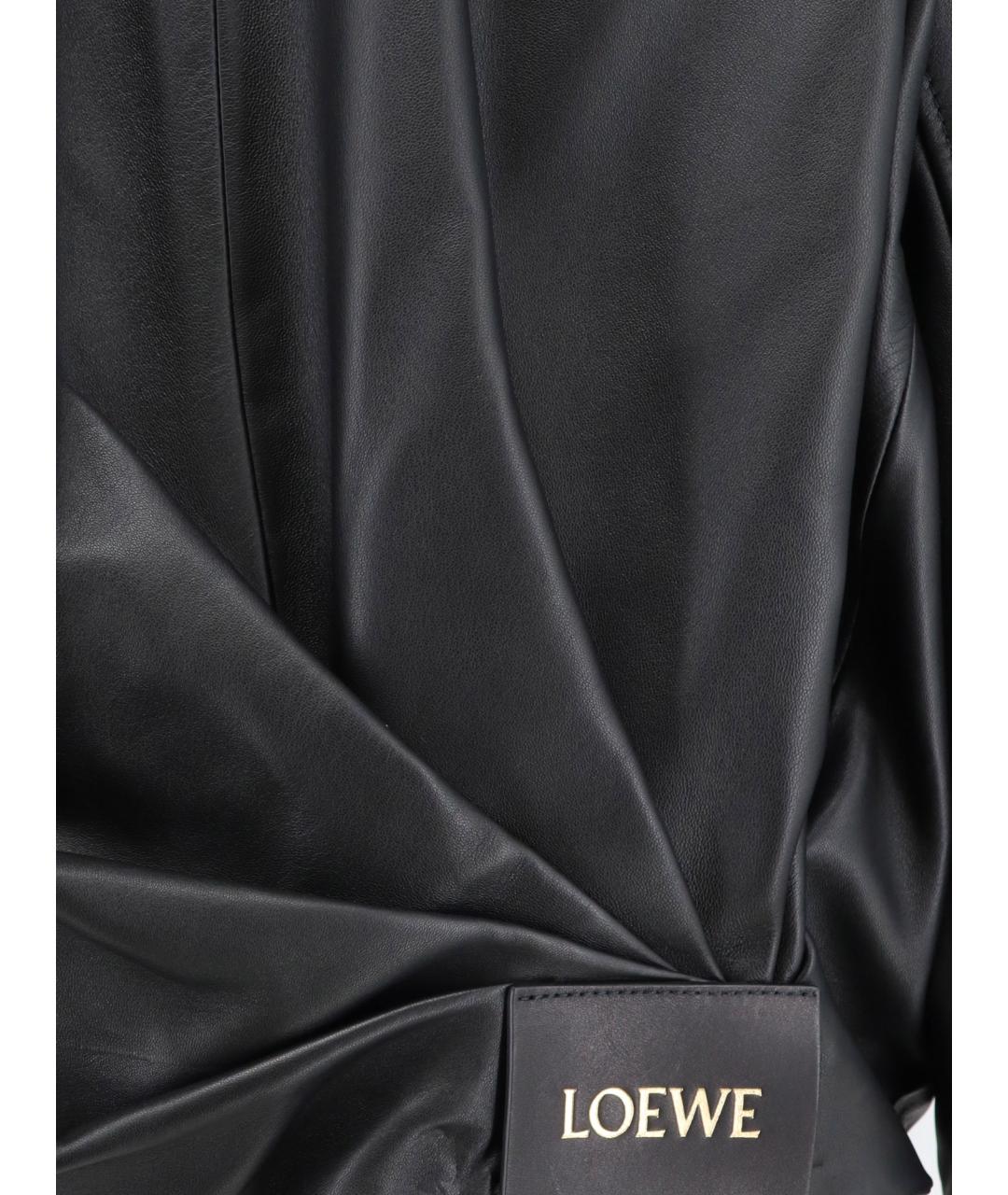 LOEWE Черная кожаная куртка, фото 3