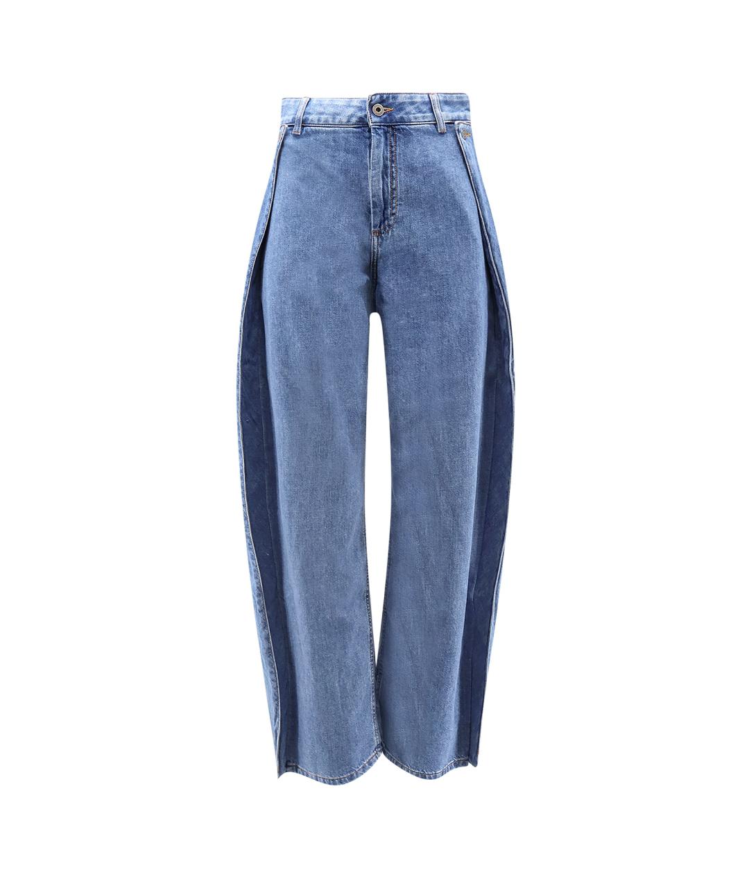 LOEWE Голубые хлопковые прямые джинсы, фото 1