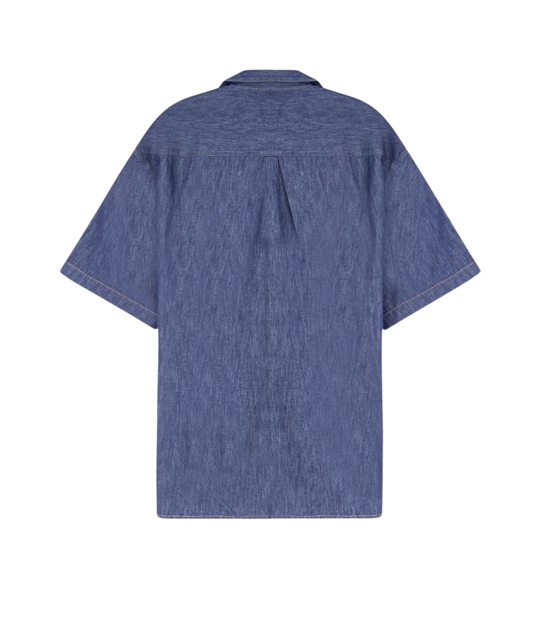 LOEWE Синяя хлопковая классическая рубашка, фото 2