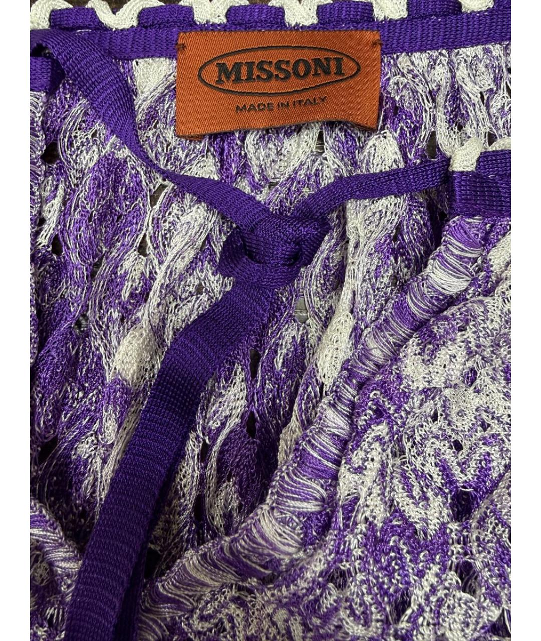 MISSONI Фиолетовая вискозная блузы, фото 3