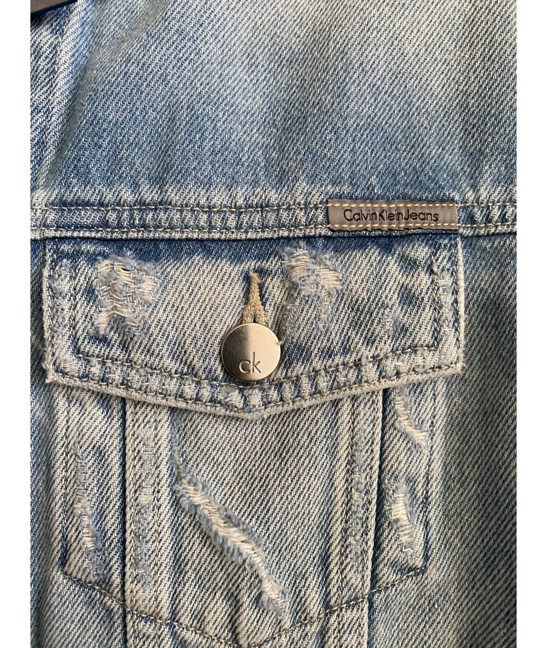 CALVIN KLEIN Голубая деним куртка, фото 5
