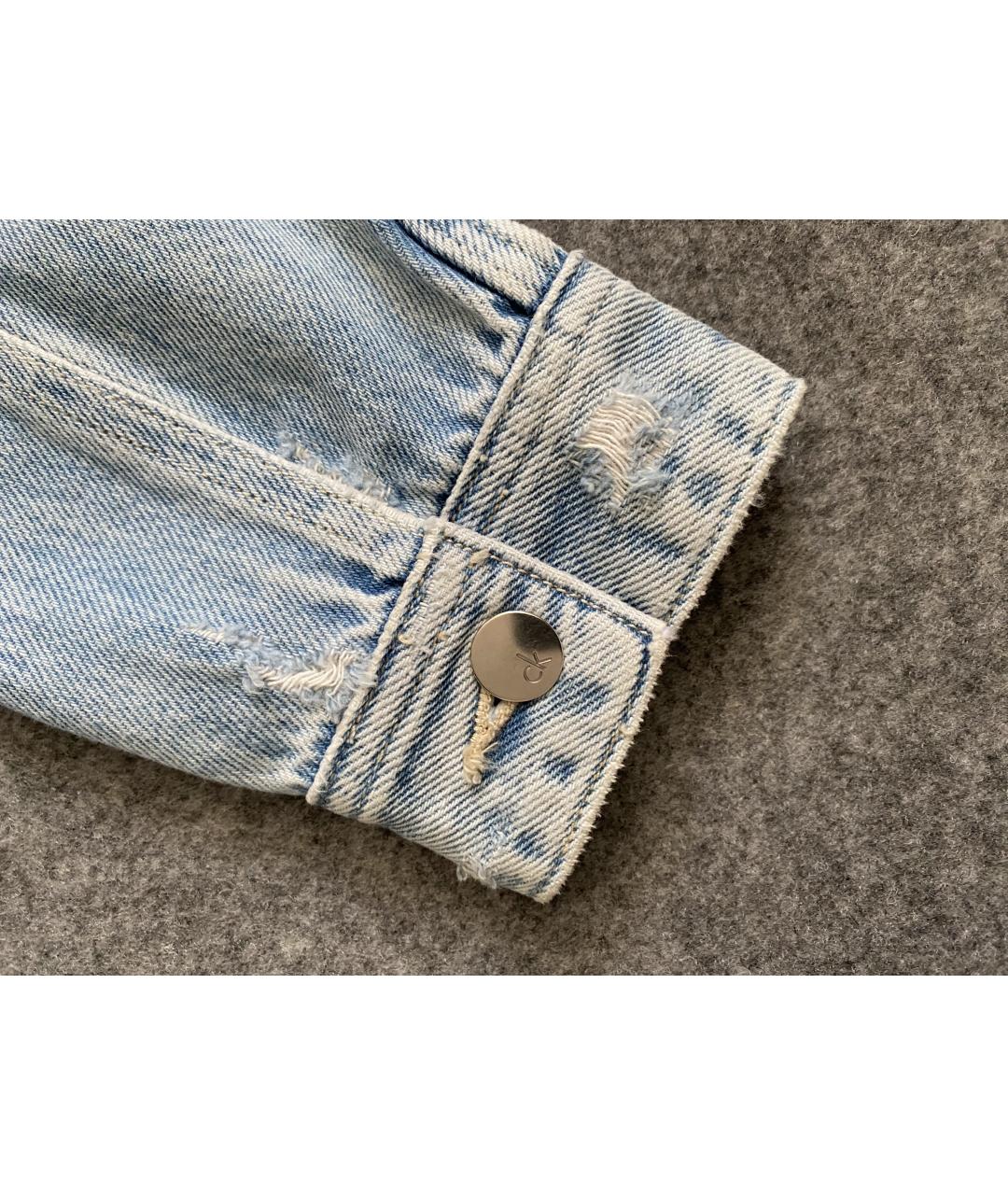 CALVIN KLEIN Голубая деним куртка, фото 4