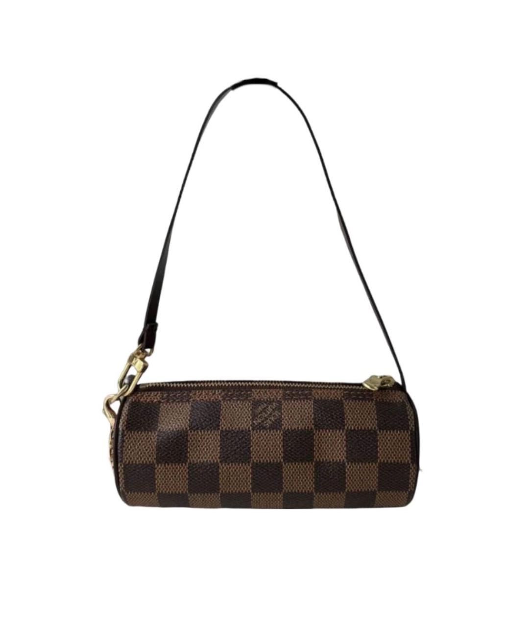 LOUIS VUITTON Коричневая канва сумка с короткими ручками, фото 8