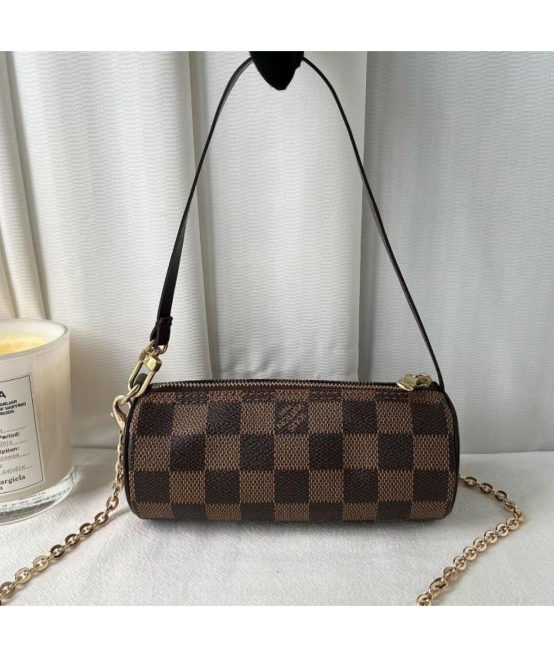 LOUIS VUITTON Коричневая канва сумка с короткими ручками, фото 2